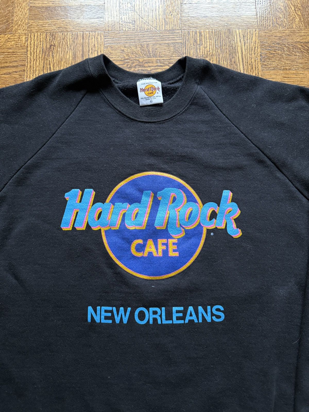 Hard Rock Cafe Vintage Hard Rock Cafe New Orleans Raglan Sweatshirt Size US XL / EU 56 / 4 - 2 Thumbnail