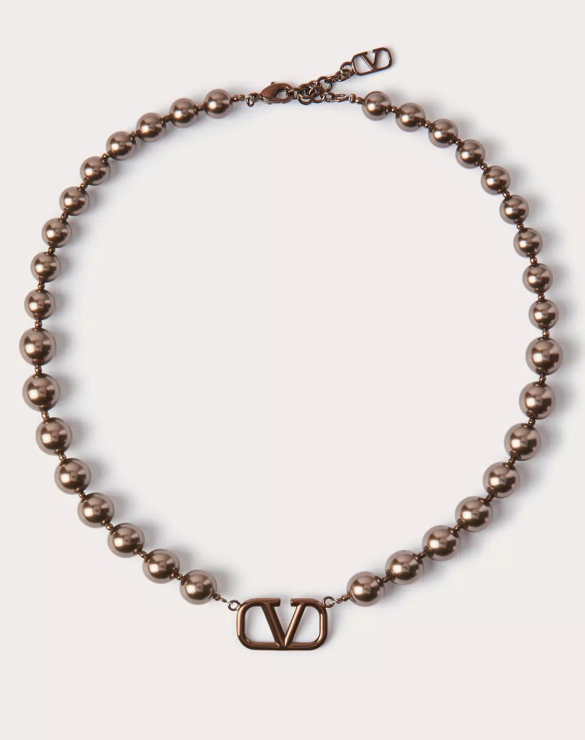 Valentino oc11z0725 Size:OS/Necklace With Swarovski® Pearls in Brown Size ONE SIZE - 1 Thumbnail
