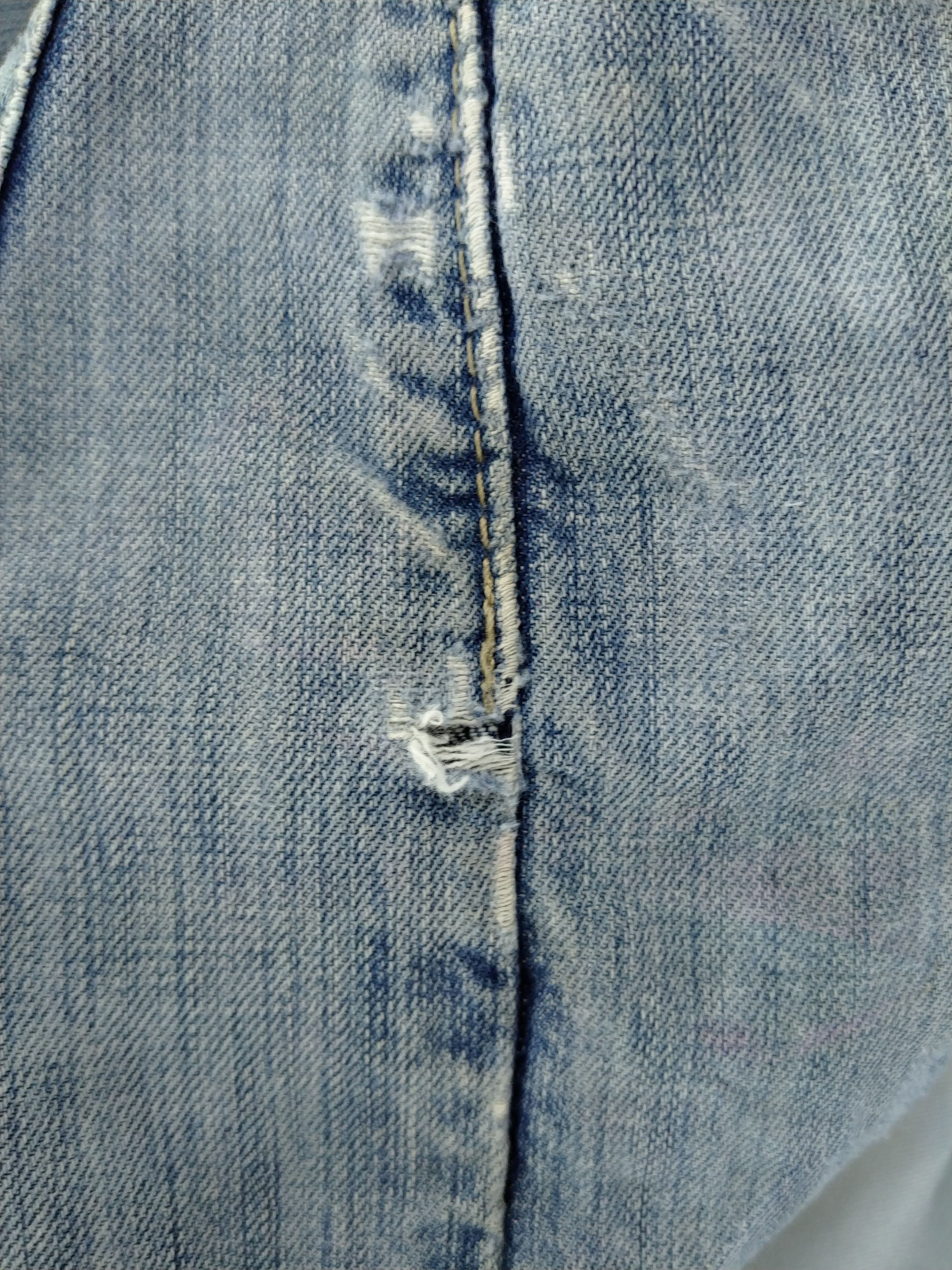 Japanese Brand Vintage Levi's 505 Straight Ripped Denim 35x30.5 JN165 Size US 35 - 16 Thumbnail