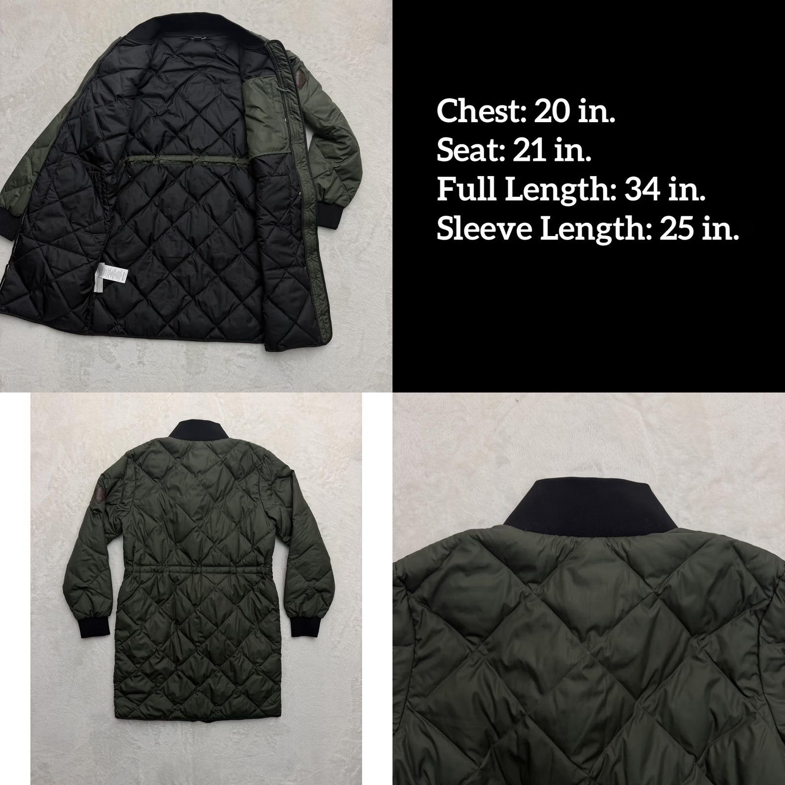 Eddie Bauer Eddie Bauer Quilted Jacket Coat Womens Small Down Fill Bomber Full Zip Mid-Length Long Sleeve Green Size S / US 4 / IT 40 - 8 Thumbnail