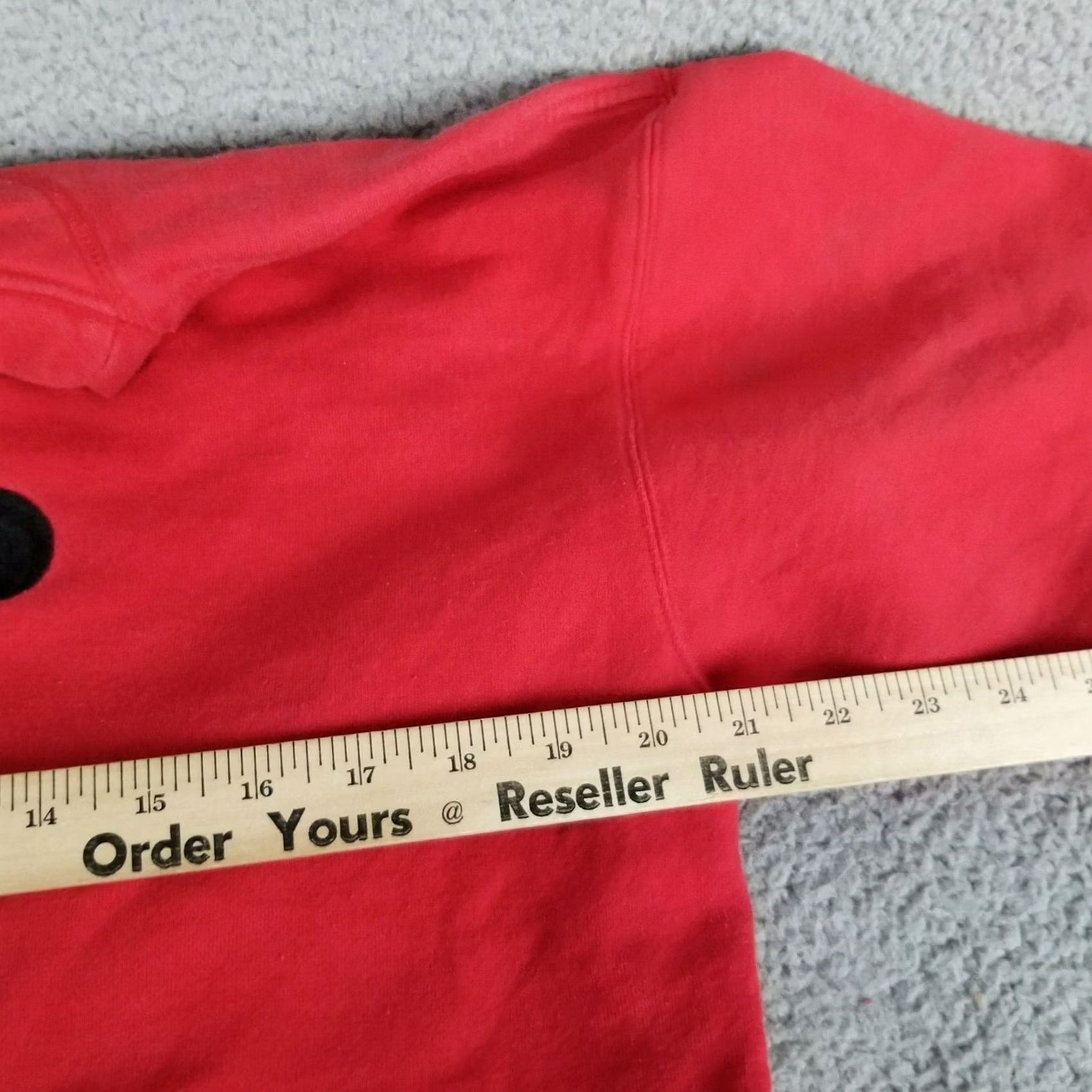 Vintage VINTAGE Mickey INC Disneyland Red Embroidered Sweatshirt Crew Neck Adult Medium Flawed Linen? Size US L / EU 52-54 / 3 - 6 Thumbnail