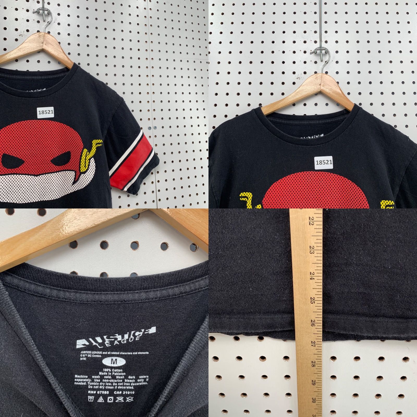Vintage VINTAGE Justice League The Flash Shirt Black Jersey #20 Short Sleeve Adult Medium 19X26 Size US M / EU 48-50 / 2 - 8 Thumbnail