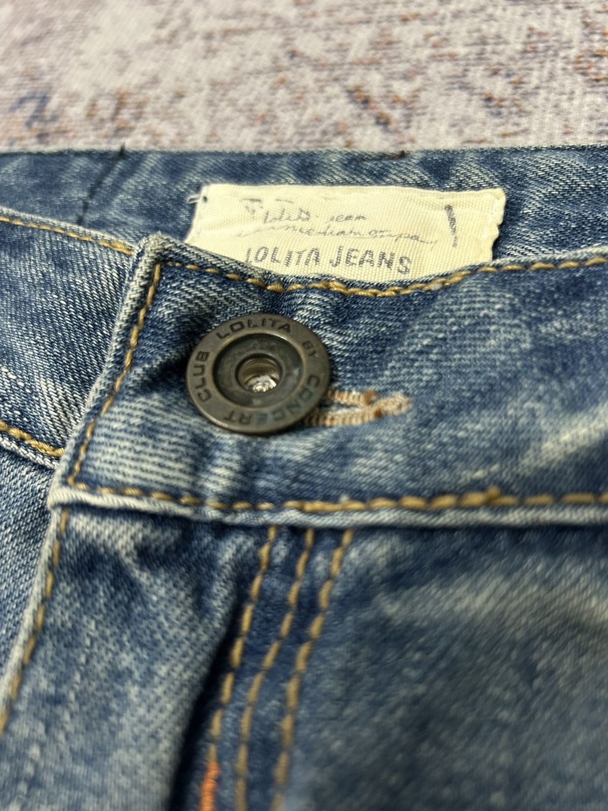 If Six Was Nine Lolita Distressed Doublle Pocket back Short Jeans Size US 33 - 11 Thumbnail