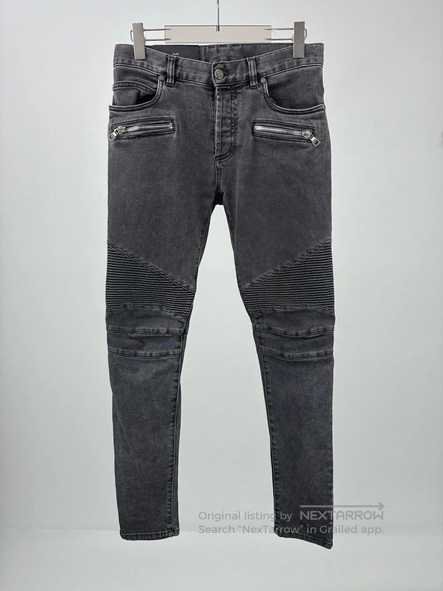 Balmain Balmain Washed Distressed Patchwork Jeans. Size US 30 / EU 46 - 1 Thumbnail