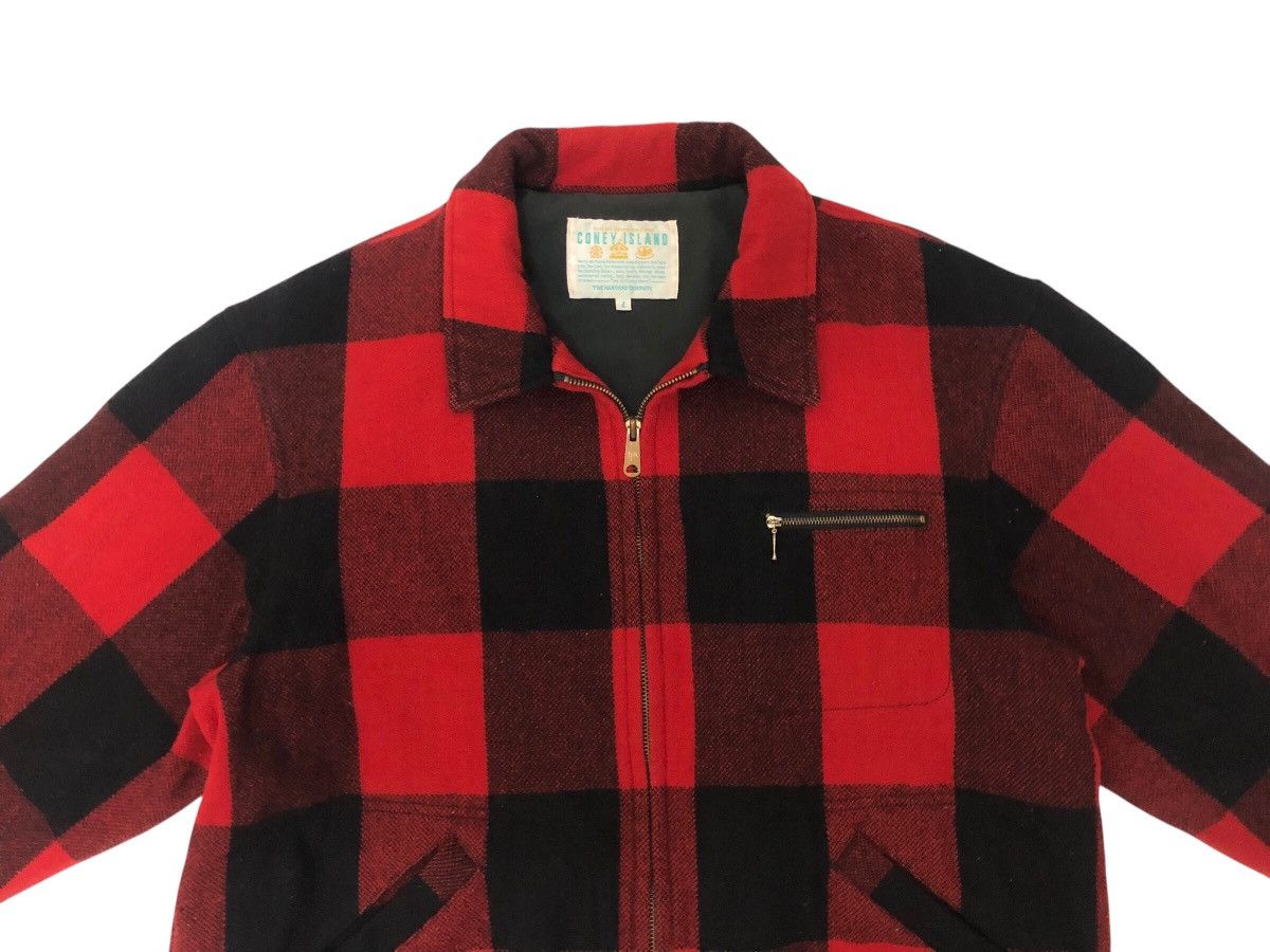 Vintage RARE 🔥 CONEY ISLAND TARTAN PLAID WOOL JACKET DETROIT Size US L / EU 52-54 / 3 - 3 Thumbnail