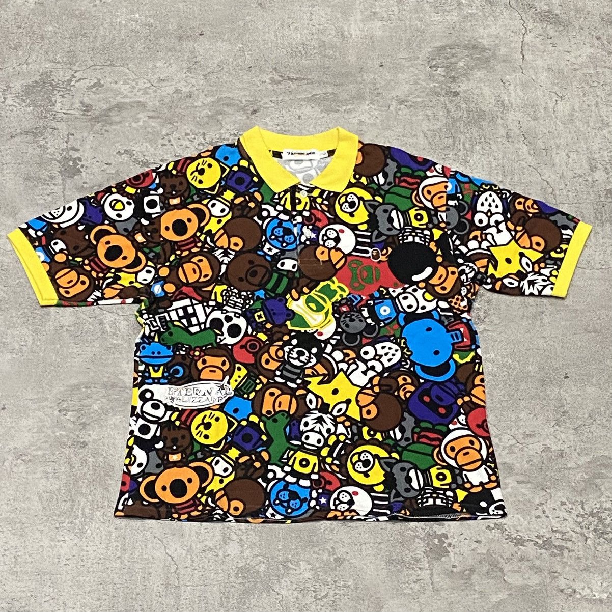 Bape Baby Milo Animal Print OG Polo Shirt Size US L / EU 52-54 / 3 - 1 Thumbnail