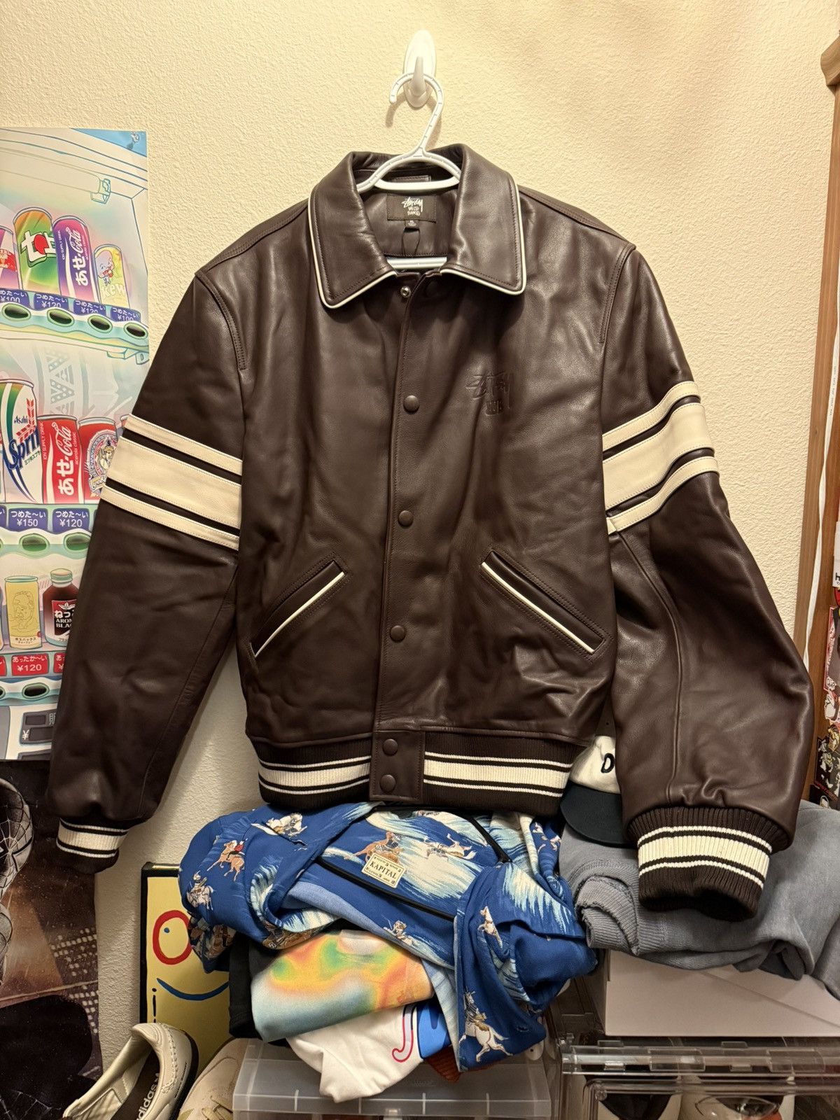 【※ワンピ】　Sサイズstussy 25ss GARAGE JACKET 25ss STUSSY GARAGE JACKET LEATHER XL - メルカリ