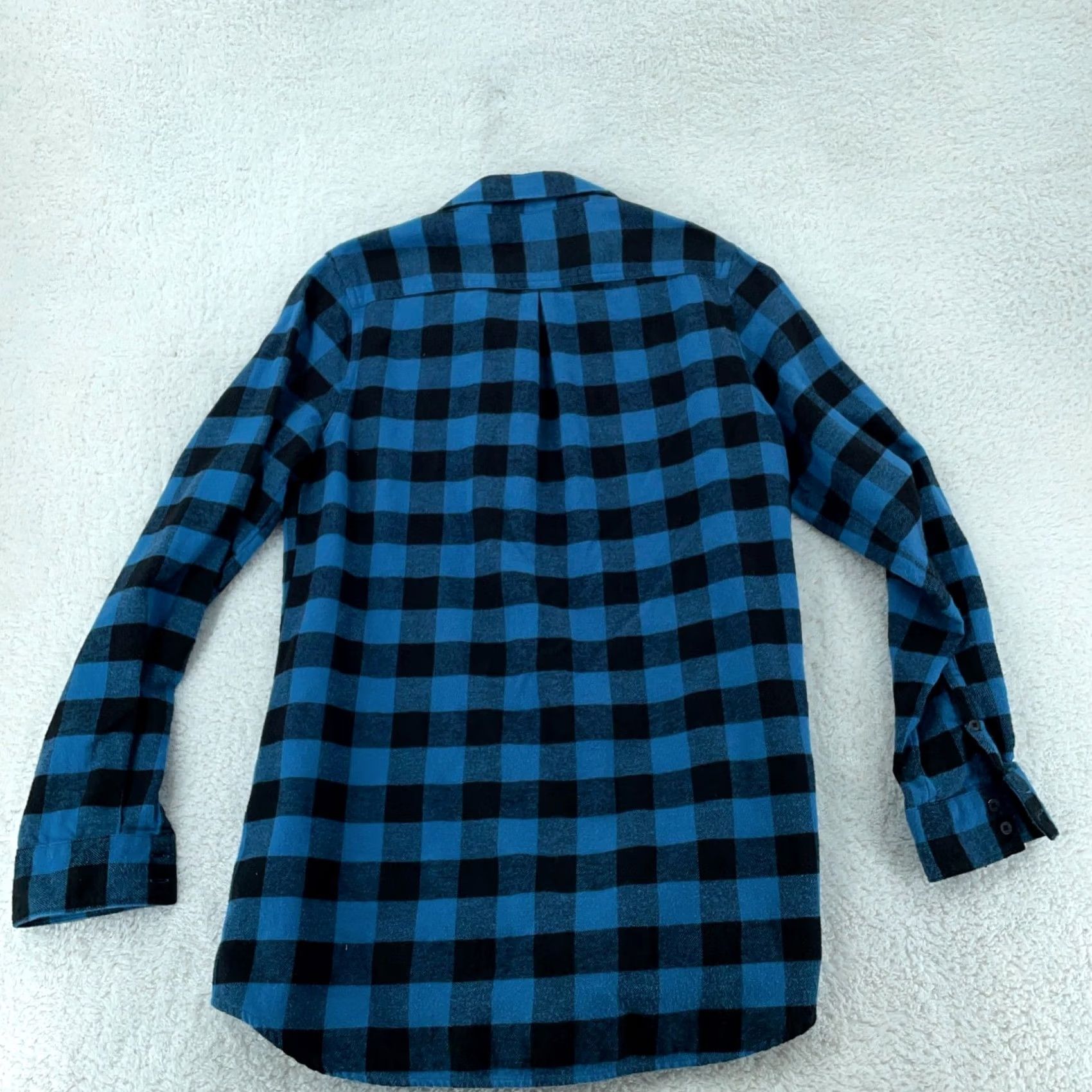 Vintage Woolrich Flannel Shirt Mens Medium Blue Black Buffalo Plaid Collared Button Up Size US M / EU 48-50 / 2 - 6 Thumbnail