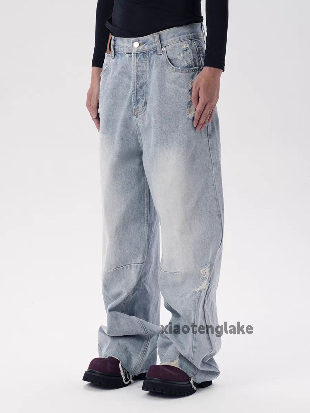 Jean zx washed faded distressed ourlegacy acne style hiphop jeans Size US 32 / EU 48 - 3 Thumbnail