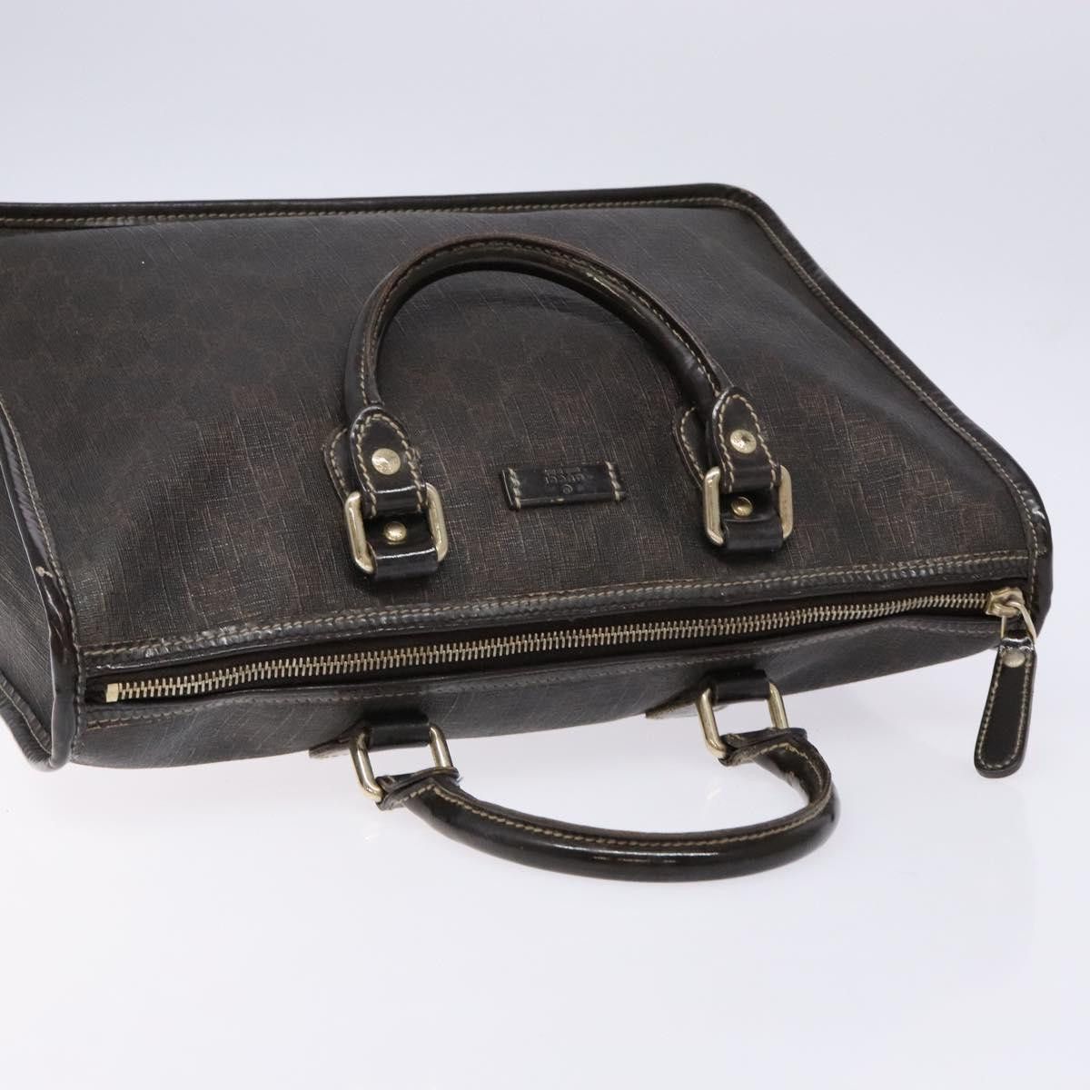 Gucci GUCCI GG Supreme Hand Bag Pvc Leather Gold Dark Brown Size ONE SIZE - 6 Thumbnail