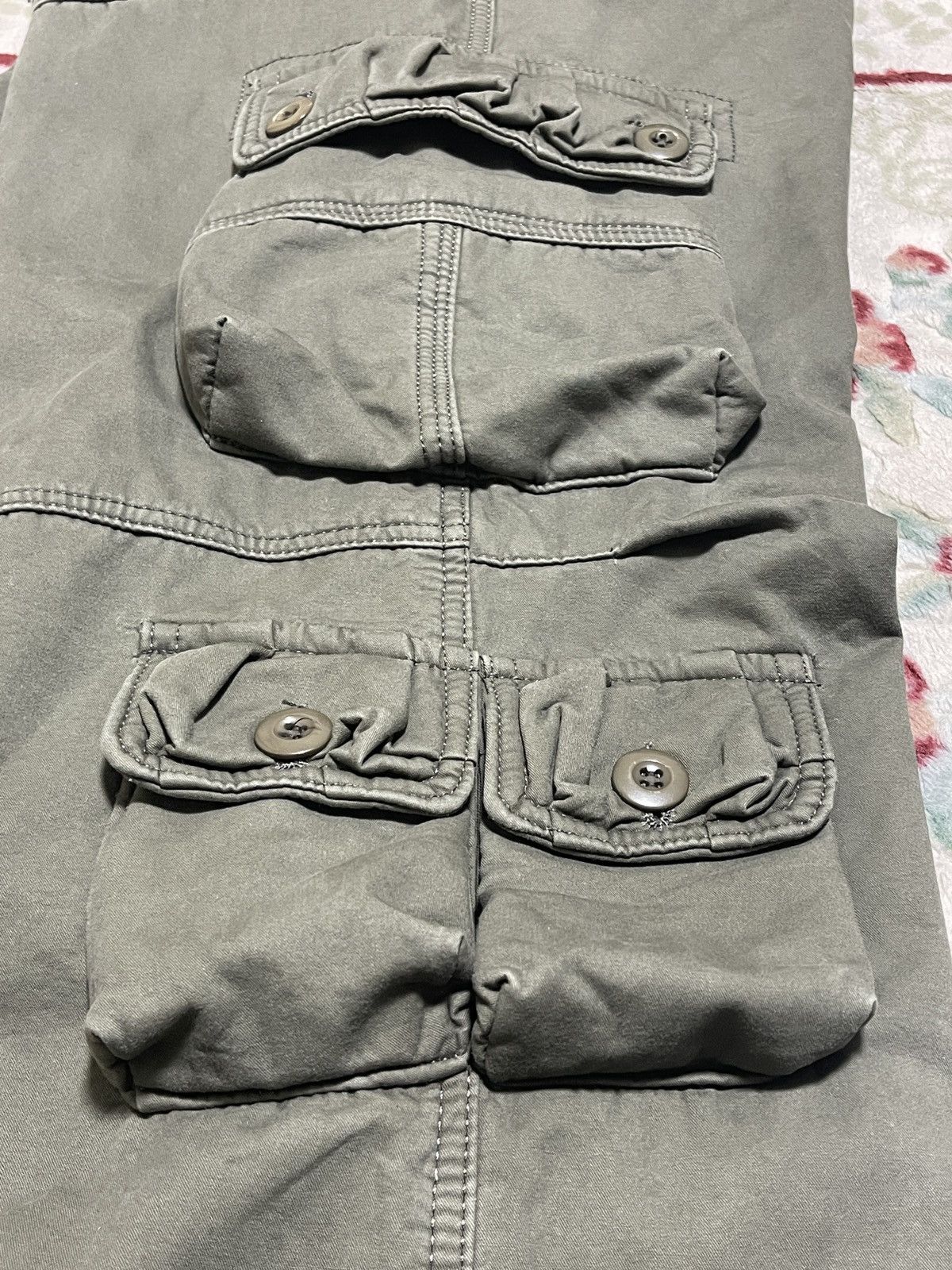 Japanese Brand Green olive Multipoket Cargo pants Y2k Baggy Size US 32 / EU 48 - 10 Thumbnail