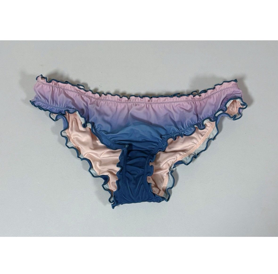 Japanese Brand Purple Ombré Ruched Bikini Bottoms Bathing Suit Size S 💜✨ Size ONE SIZE - 1 Thumbnail