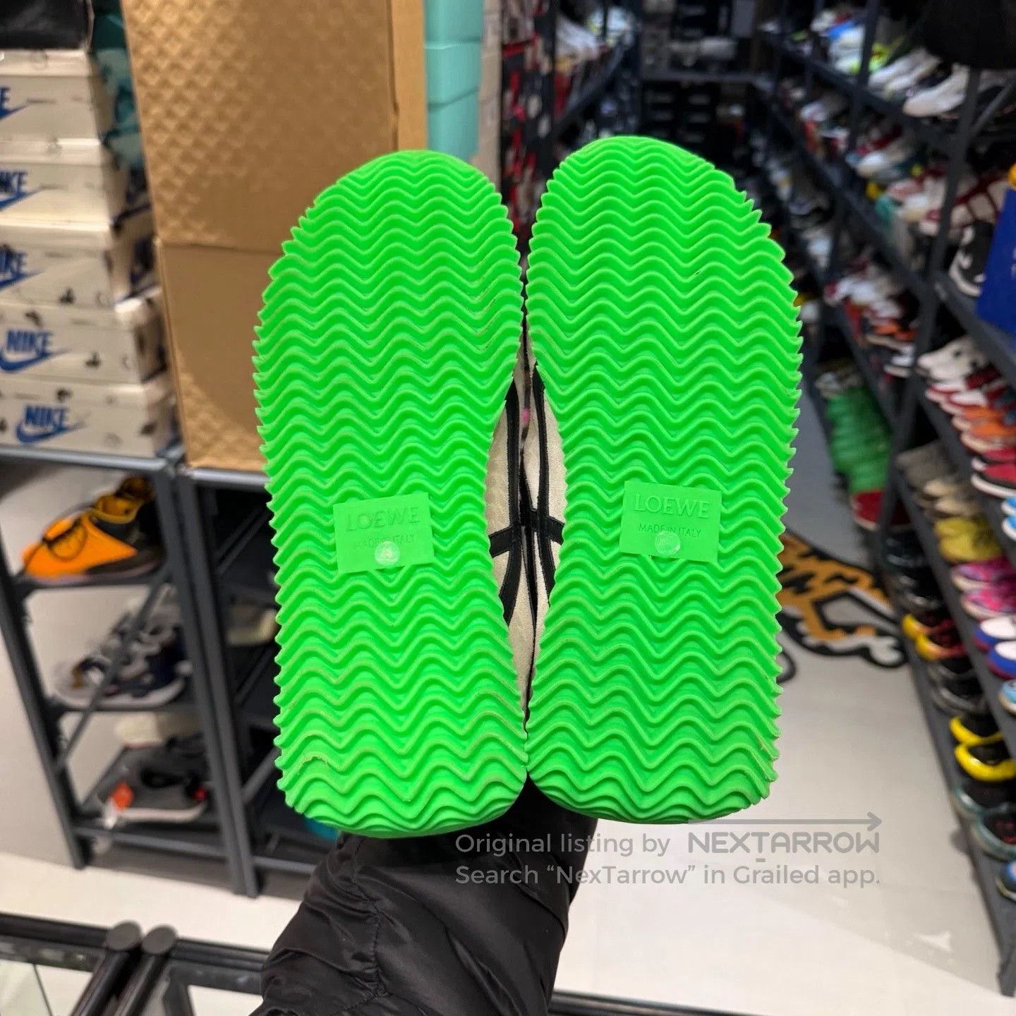 Loewe Loewe Flow Runner Gray-Green Sneakers. Size US 10 / EU 43 - 4 Thumbnail