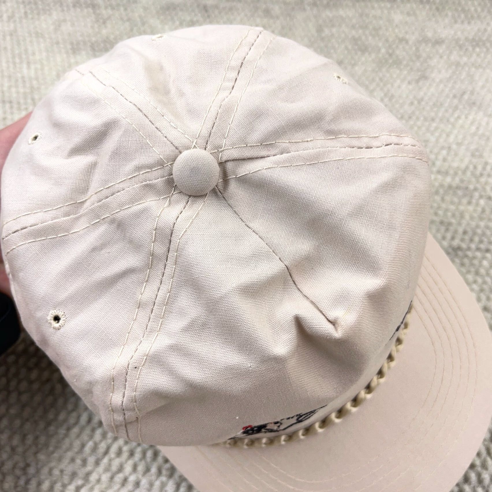 Vintage VINTAGE YoungAn Trucker Hat Beisge Beige 90s Advertising USA 80s 90s Railroad Logo Mens Hat Cap Cap/Trucker Hat Size ONE SIZE - 7 Thumbnail