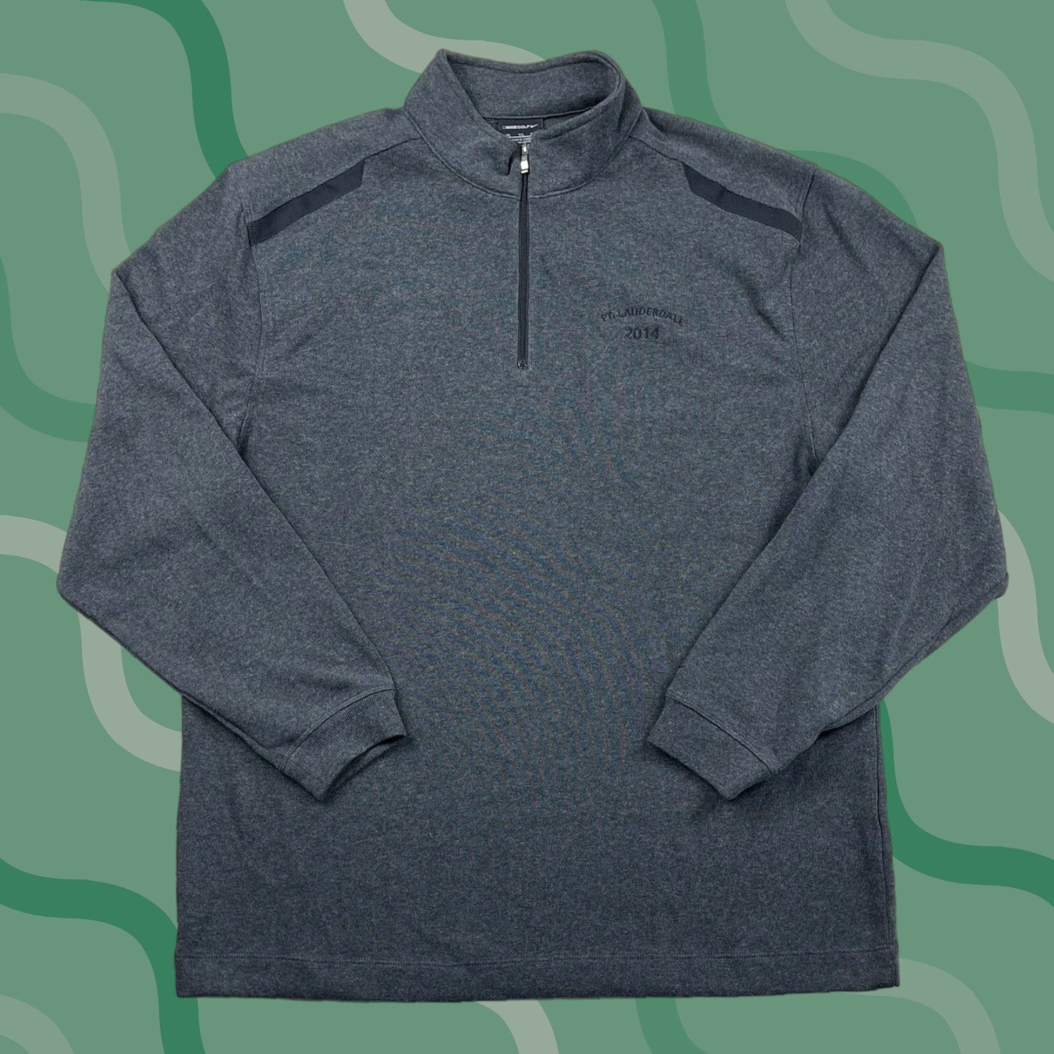 Nike Nike Golf Pullover 1/4 Zip Dri-Fit Sweatshirt - Men's XL Gray Knits with Swoosh Logo Size US XL / EU 56 / 4 - 1 Thumbnail