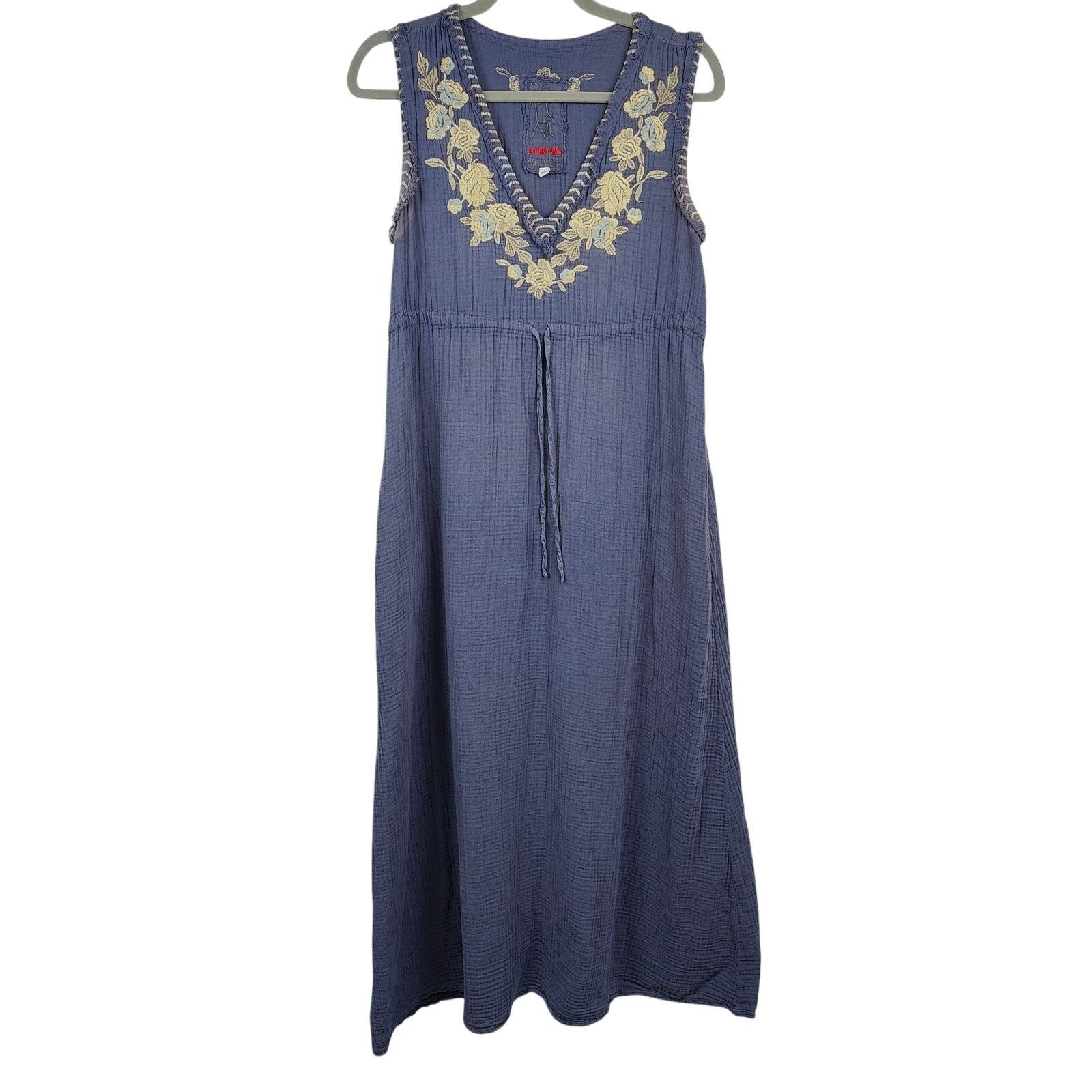 Johnny Was Johnny Was Maxi Dress Womens Small Purple Gauze Cream Floral Size S / US 4 / IT 40 - 1 Thumbnail