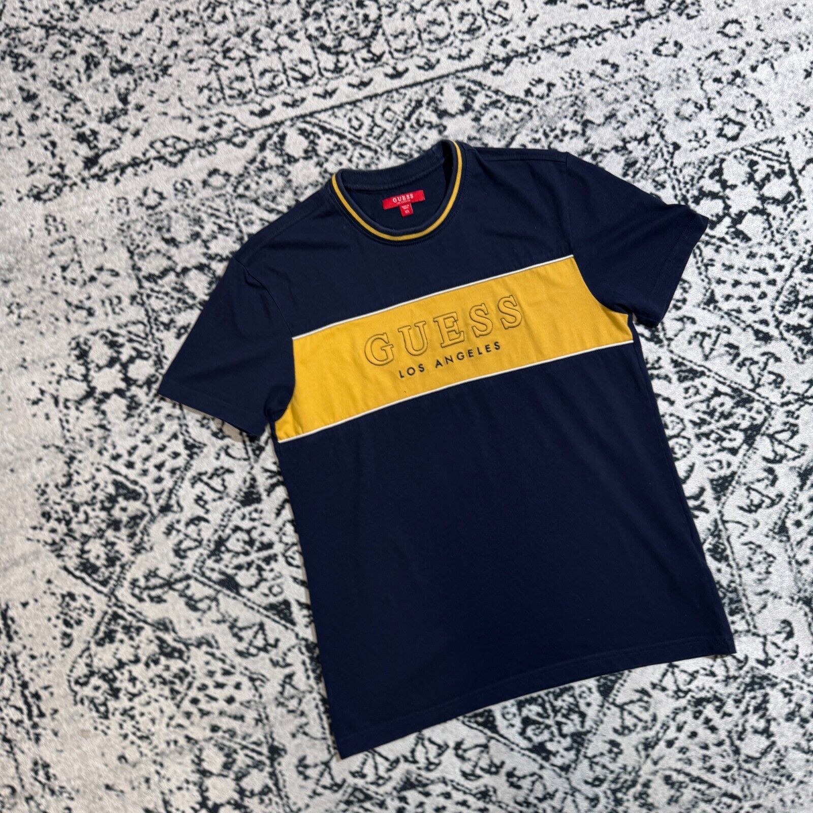 Guess × Vintage Vintage GuessNavy Yellow Cotton T-Shirt Size XS Asap Rocky Size US XS / EU 42 / 0 - 3 Thumbnail