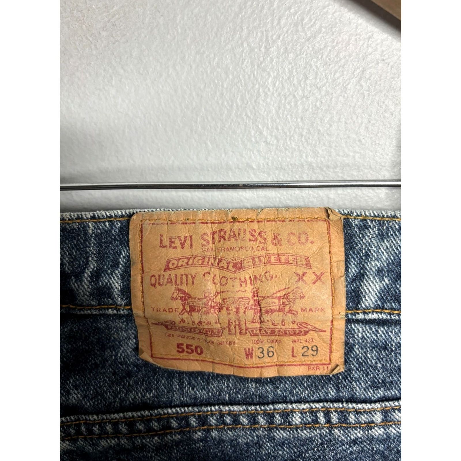 Levi's VINTAGE Levi's 550 Jeans Mens 36x29 Stone Wash 5-Pocket Denim USA Made Blue 8/10 Mens Size US 36 / EU 52 - 3 Thumbnail