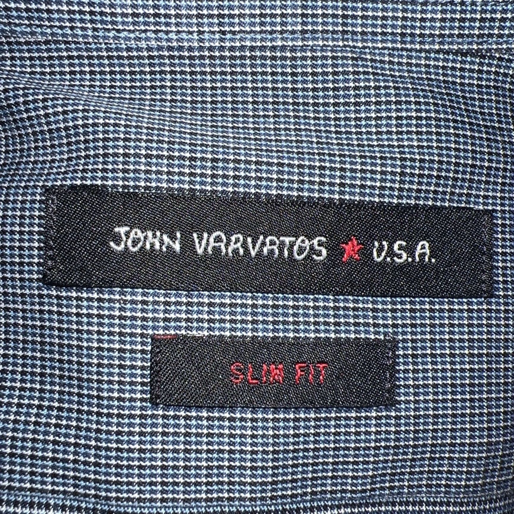 John Varvatos John Varvatos USA Slim Fit Blue Plaid Button-Up Shirt Mens Slim Fit Size 32 Color Blue 90s USA Mens Shirt Size US XS / EU 42 / 0 - 5 Thumbnail
