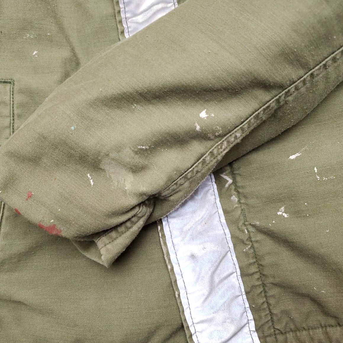Vintage VINTAGE Military Jacket Mens M Green Navy Deck Jacket Solid Cotton Blend Button Zip 1970s USA - 70s M Mens Size US M / EU 48-50 / 2 - 5 Thumbnail