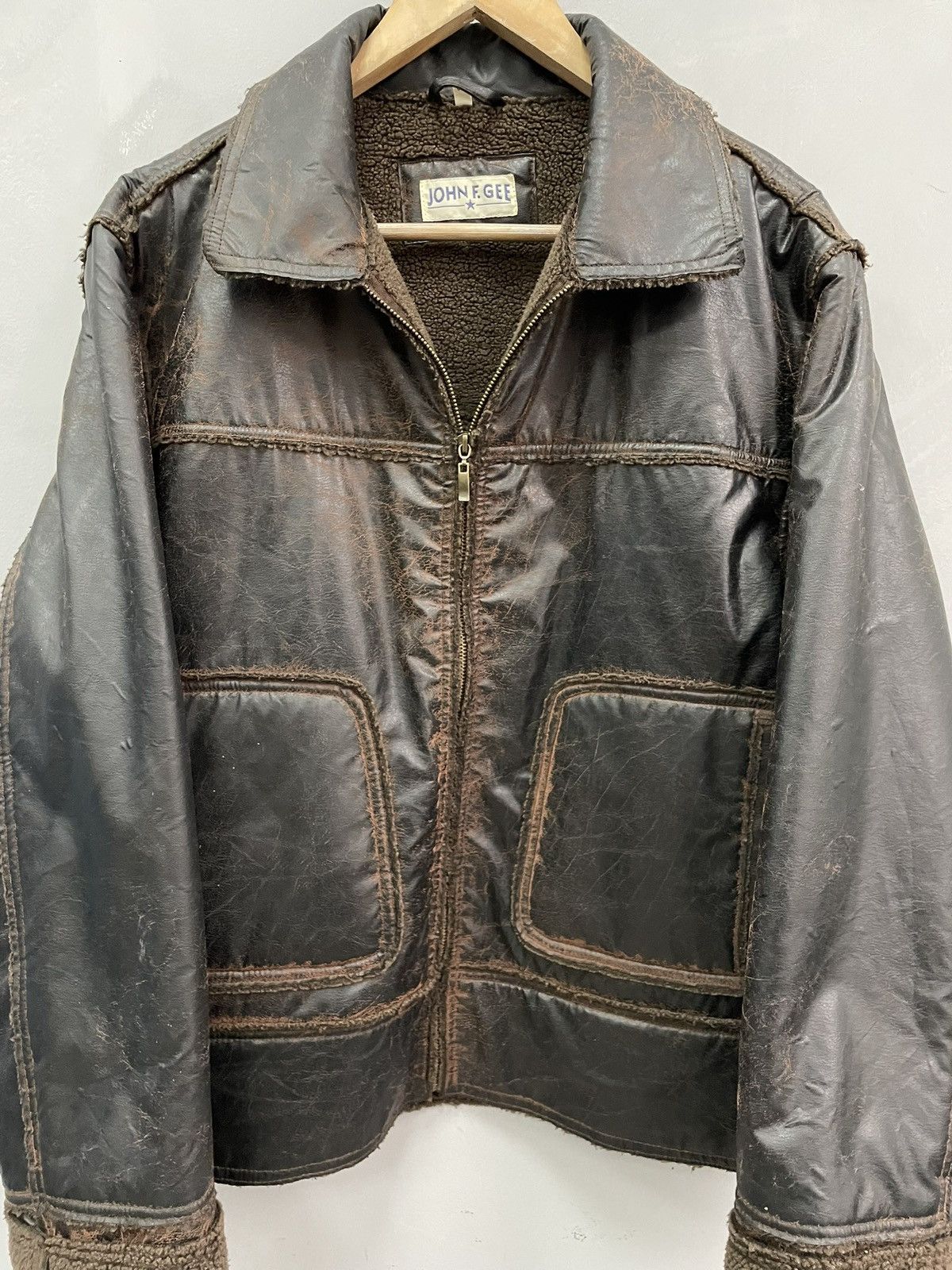 Other Fur bomber aviator jacket shearling lining Size US L / EU 52-54 / 3 - 4 Thumbnail