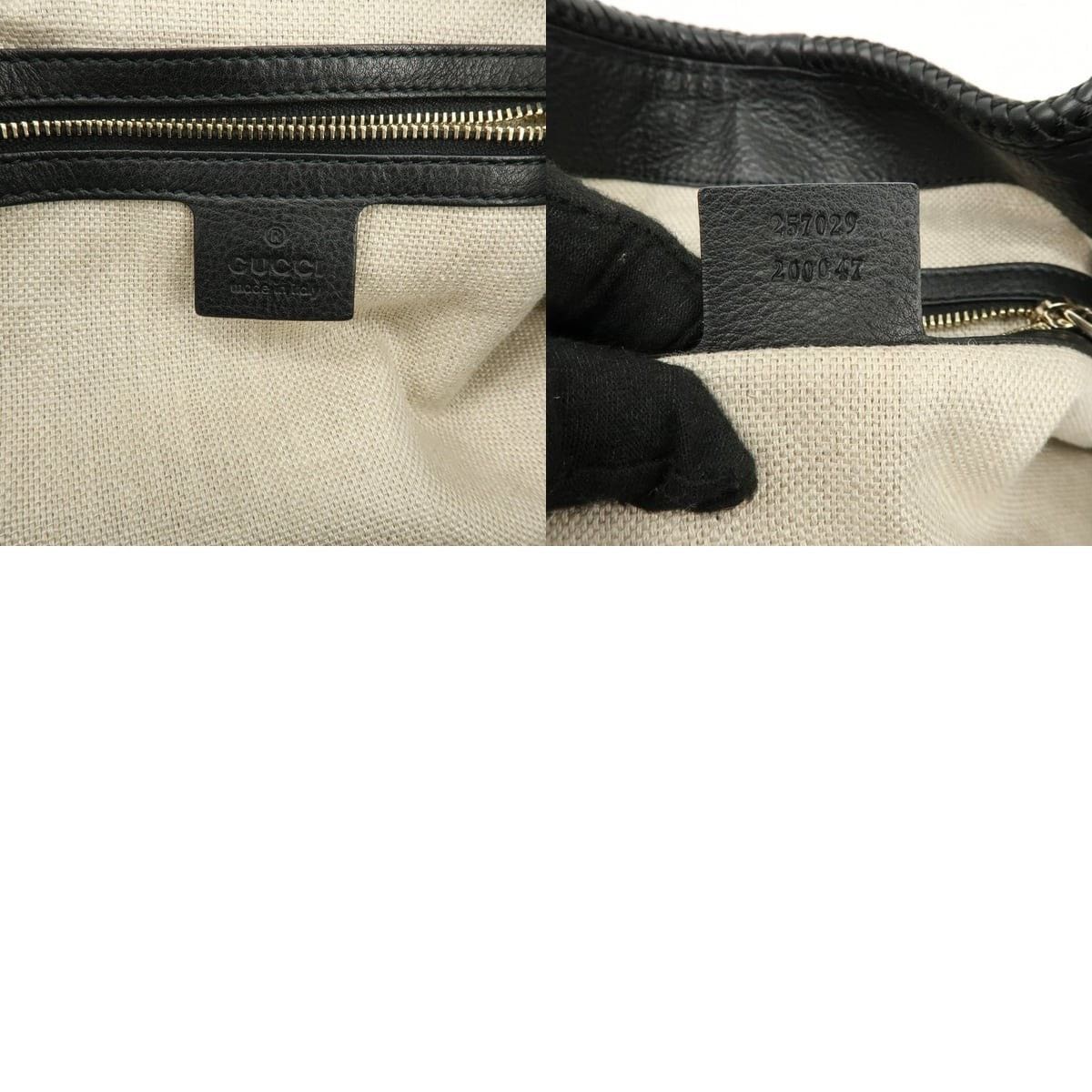 Gucci Gucci Marrakech Leather Shoulder Bag Black Size ONE SIZE - 8 Thumbnail