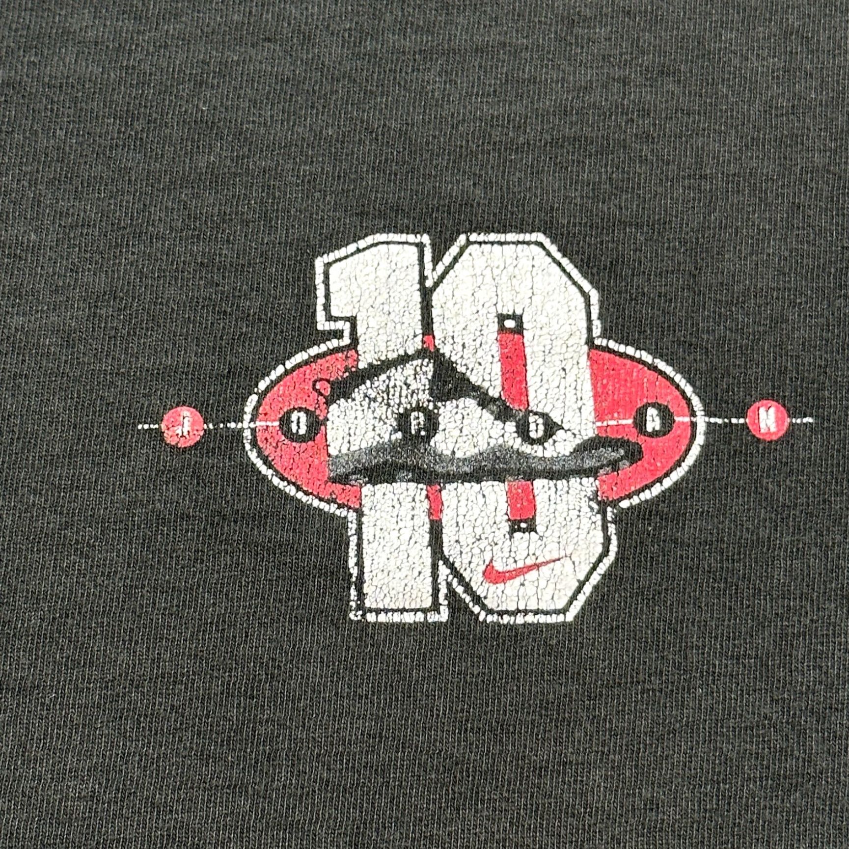 Nike VINTAGE Nike Air Jordan Shirt Mens 2XL Black Jordan 10 Sole Graphic USA Made 90s Size US XXL / EU 58 / 5 - 4 Thumbnail