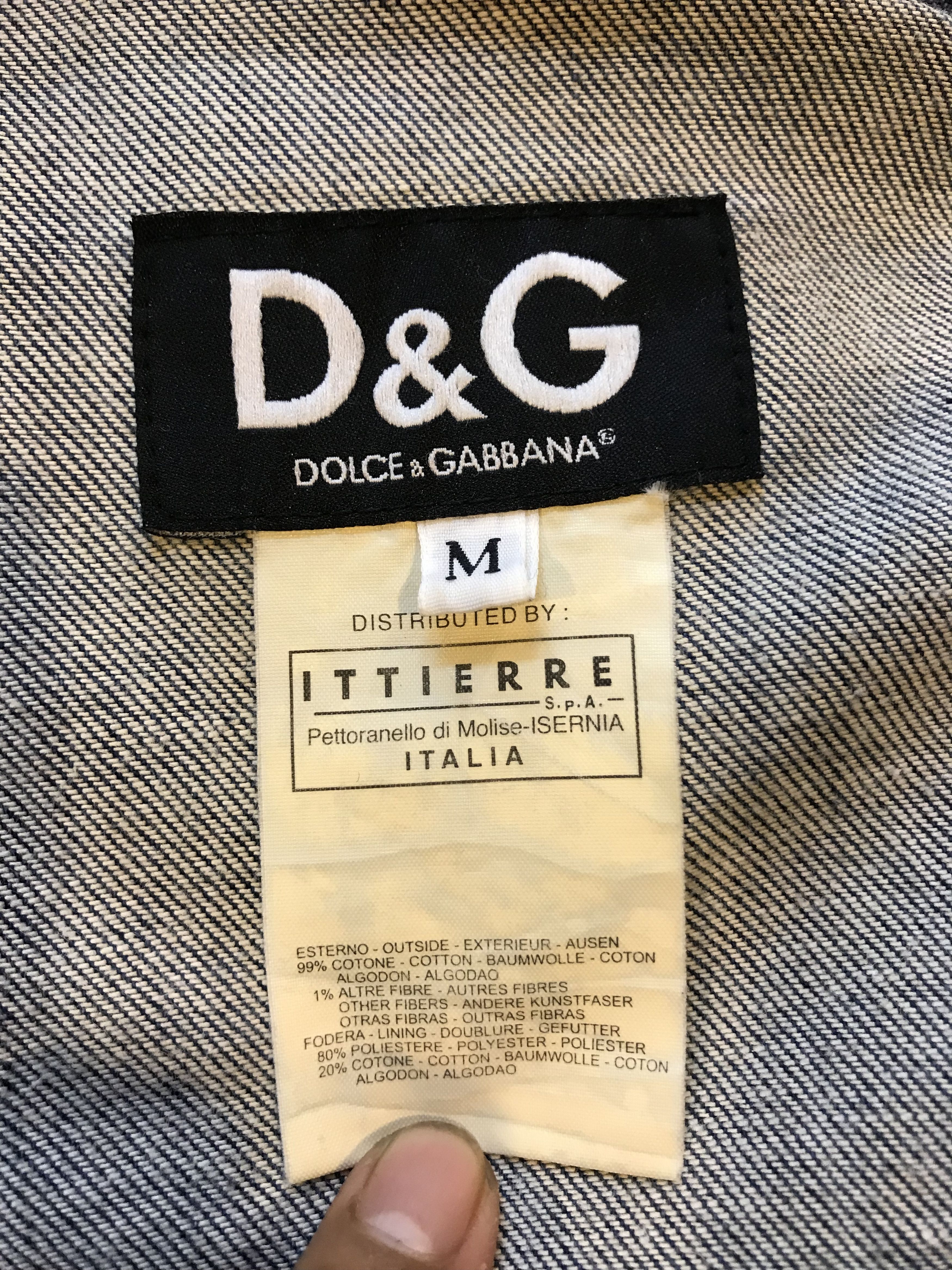 Dolce & Gabbana D & G DOLCE & GABBANA Denim Jacket Size M / US 6-8 / IT 42-44 - 5 Thumbnail