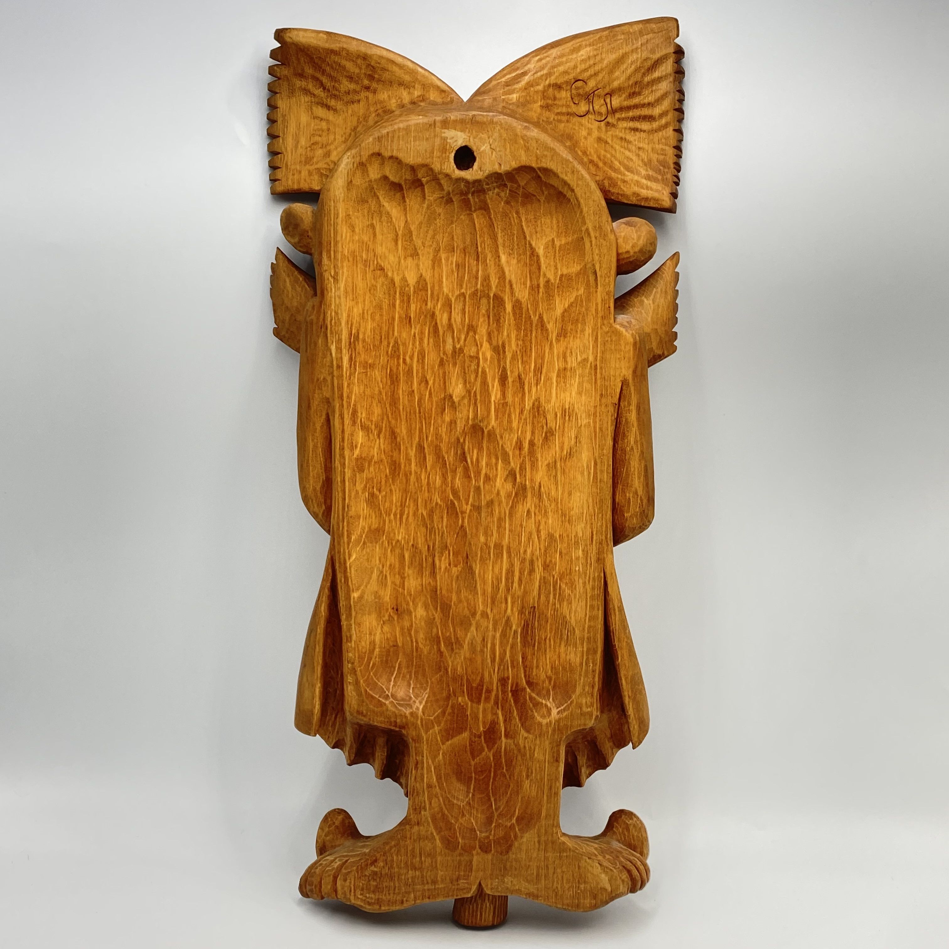 Vintage Hand Carved Wooden Figure Domovoi Wall Art Slavic Folk Art Size ONE SIZE - 7 Thumbnail