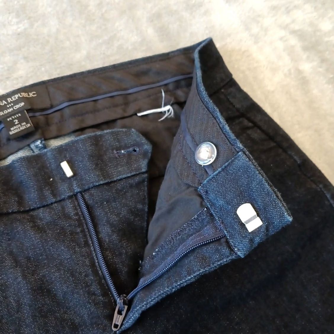 Banana Republic Banana Republic Jeans Cropped Sloan Denim 2P Blue Womens Petite 27W 23.5Inseam Pockets Size 26" / US 2 / IT 38 - 4 Thumbnail