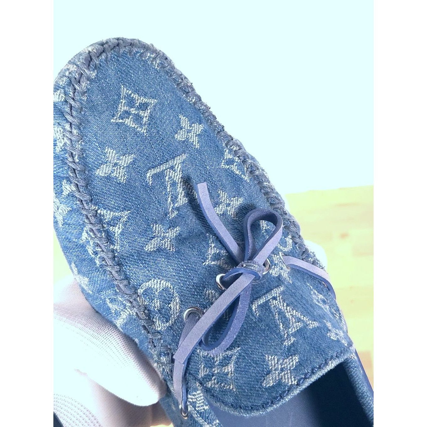 Louis Vuitton Louis Vuitton Blue Denim Monogram Men's Arizona Moccasins US Size US 10.5 / EU 43-44 - 16 Thumbnail