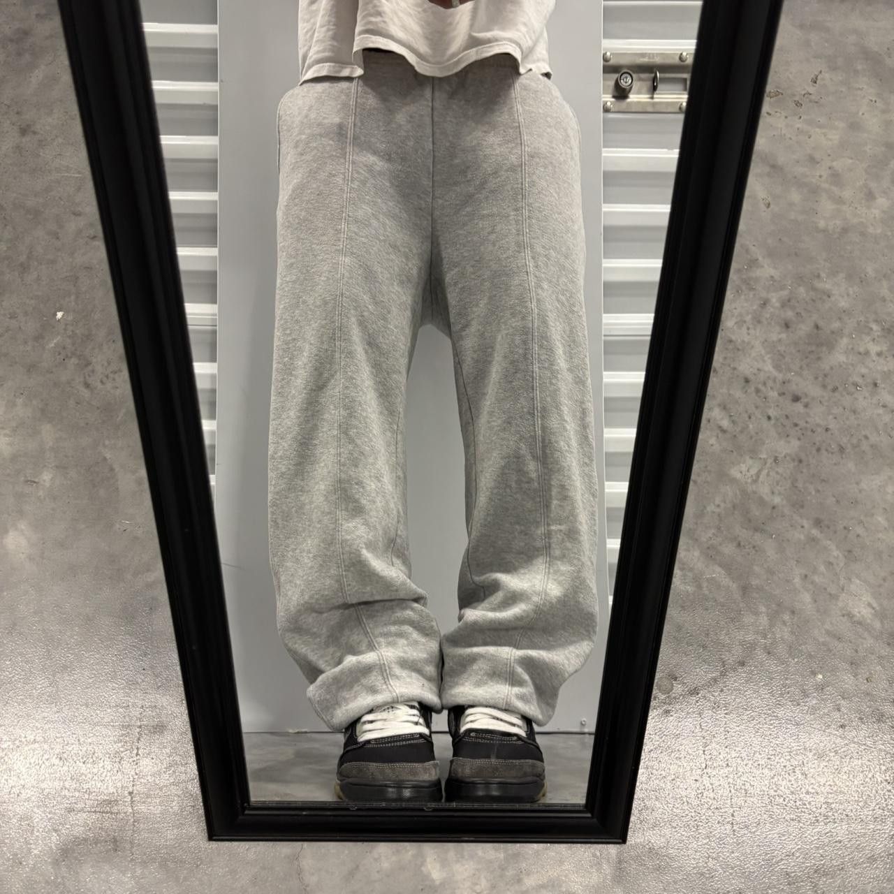 Japanese Brand × Vintage Crazy Vintage Y2K/2000s Light Grey Essential Swetapants! Size US 28 / EU 44 - 1 Thumbnail