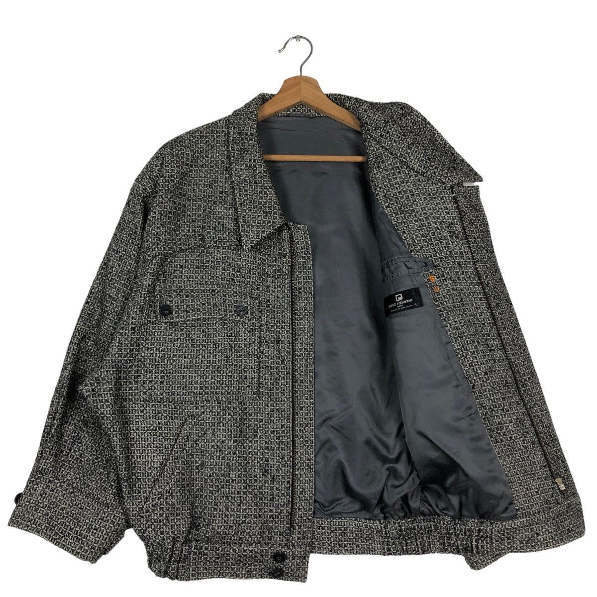 Vintage 🔥Vintage Biker Bomber Jacket Paco Rabanne Big Pocket Size US L / EU 52-54 / 3 - 11 Thumbnail