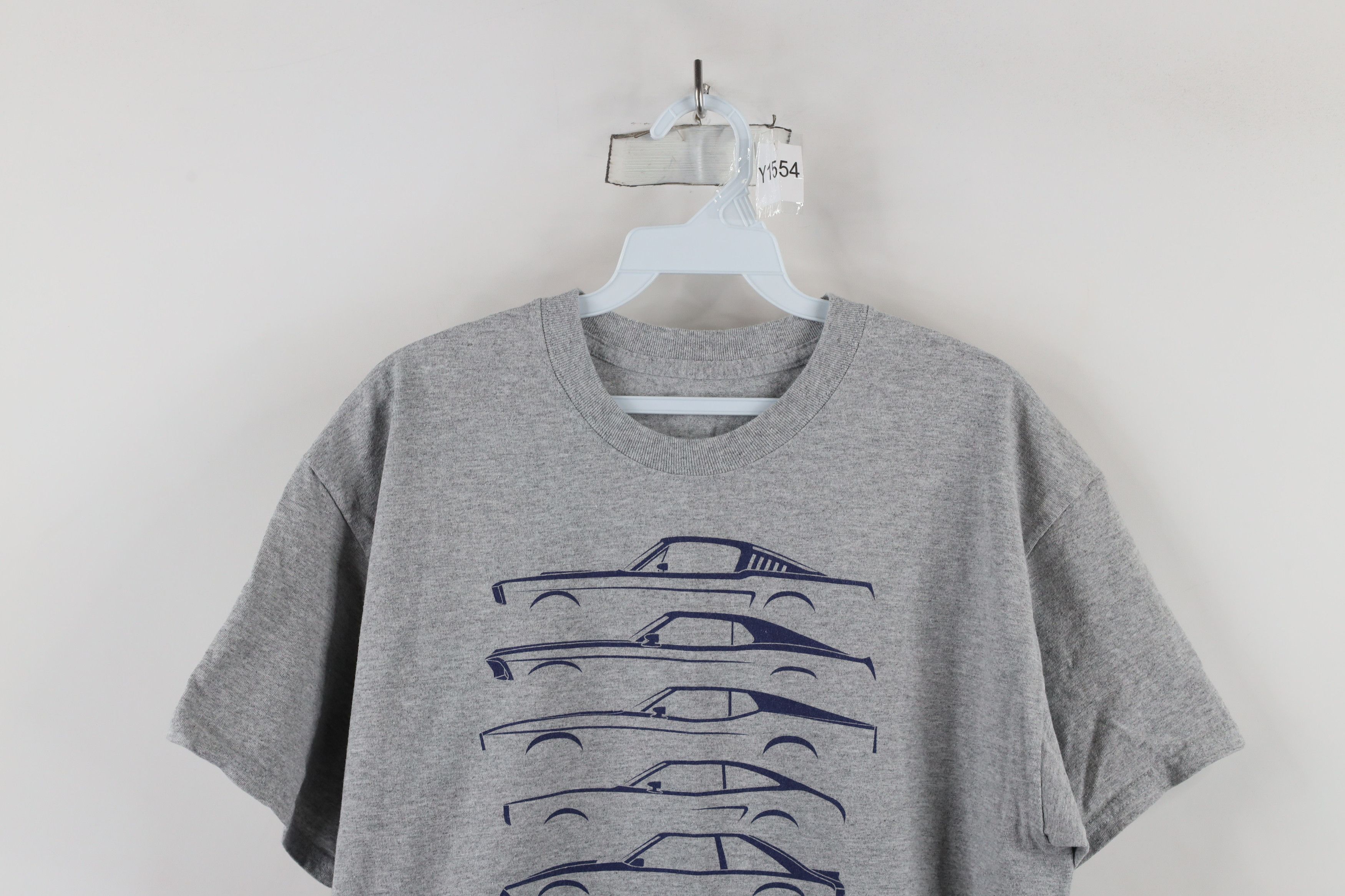 Vintage Vintage Ford Motor Co Mustang Car Evolution T-Shirt Gray Size US L / EU 52-54 / 3 - 2 Thumbnail