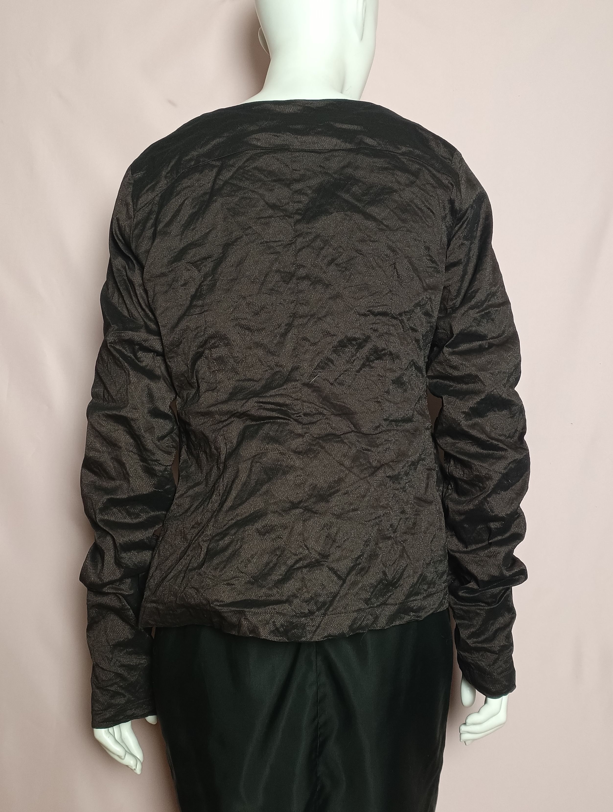 Sarah Pacini Sarah Pacini Brown Long Sleeve Top Sparkle Finish Size 3 Size L / US 10 / IT 46 - 5 Thumbnail