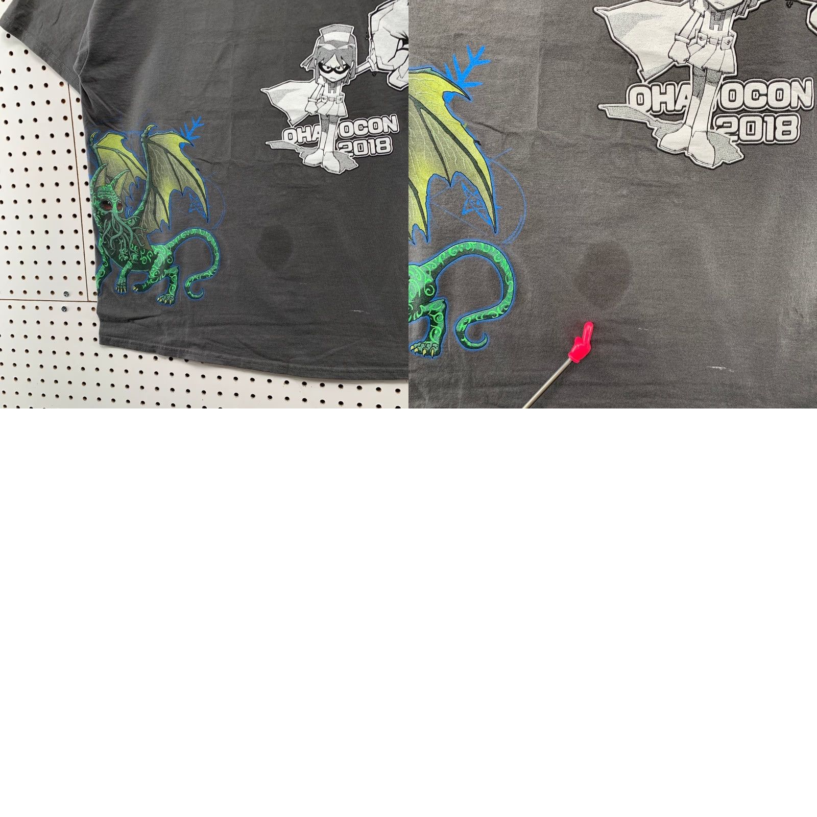 Hanes Anime Los Angeles Test Print Shirt Mens XL Gray Hello Kitty Pennywise Size US XL / EU 56 / 4 - 9 Thumbnail