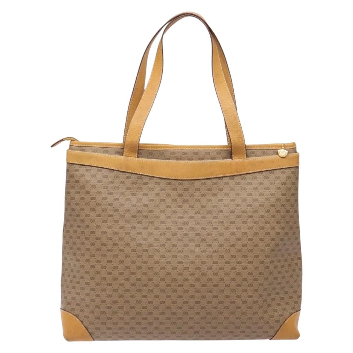 Gucci GUCCI Micro GG Supreme Tote Bag Pvc Beige Gold Size ONE SIZE - 3 Thumbnail