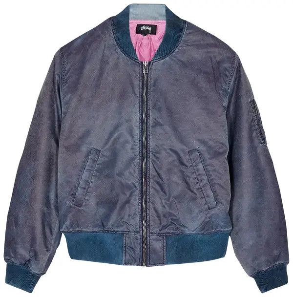 Stussy Stussy Dyed Nylon Bomber 'Navy' Size US XL / EU 56 / 4 - 1 Thumbnail