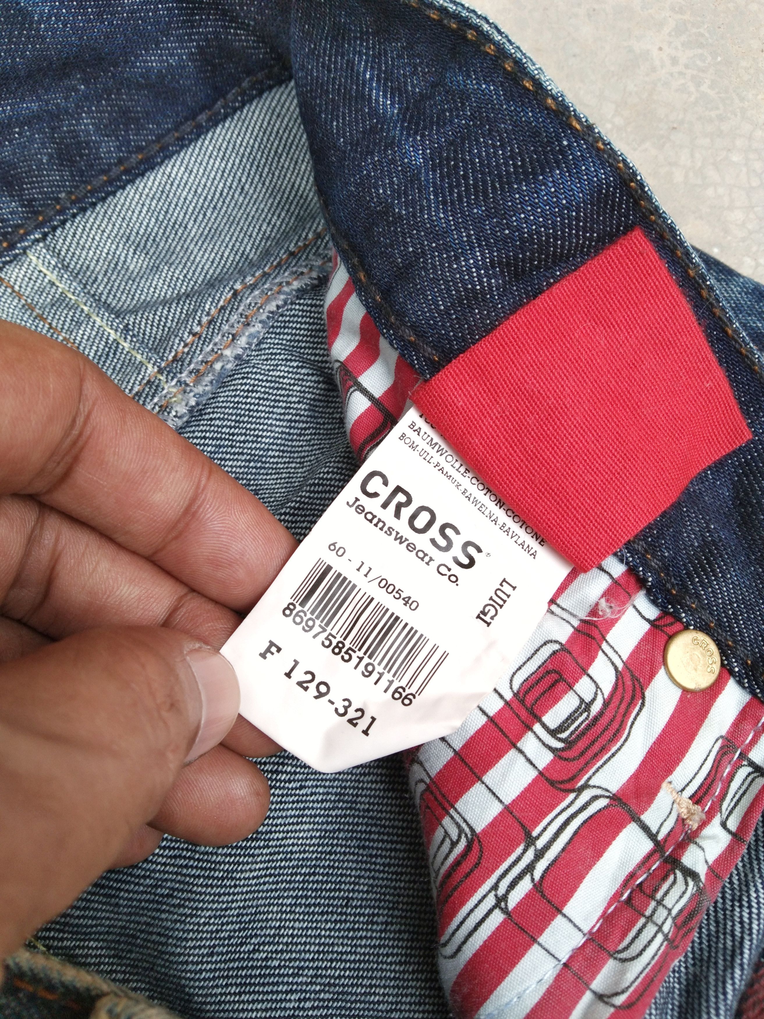 Jean Cross Jeanswear Straight Leg Blue Wash Denim 31x32 Size US 31 - 6 Thumbnail