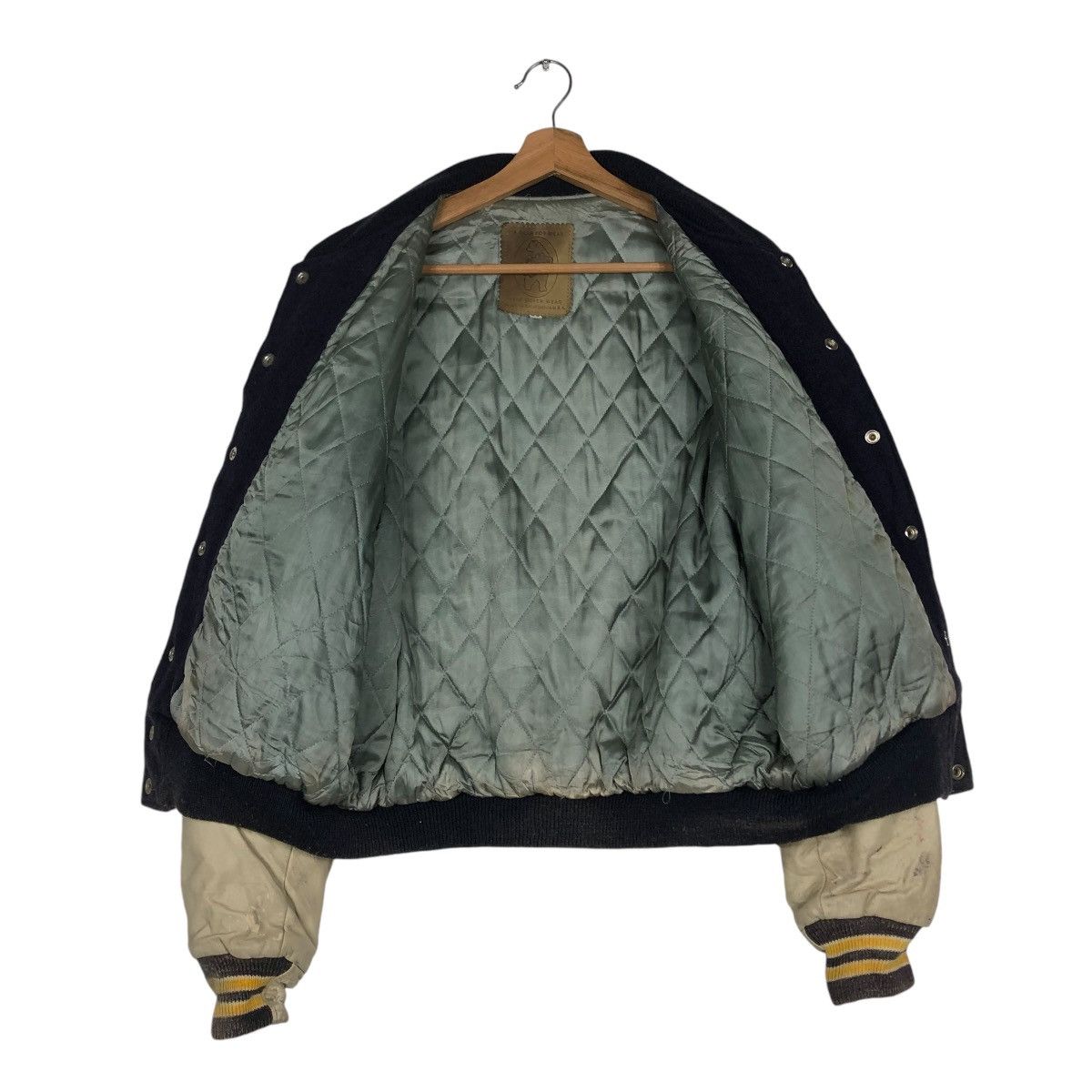 Golden Bear 🔥VINTAGE VARSITY LEATHER JACKET GOLDEN BEAR MADE IN USA Size US L / EU 52-54 / 3 - 15 Thumbnail