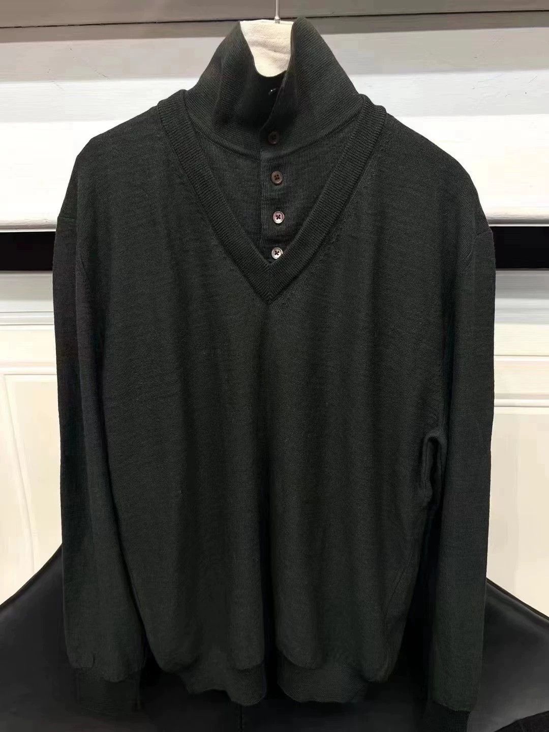 Lemaire Lemaire Turtleneck Knit Two-Tone Sweater New Size XS / US 0-2 / IT 36-38 - 2 Thumbnail