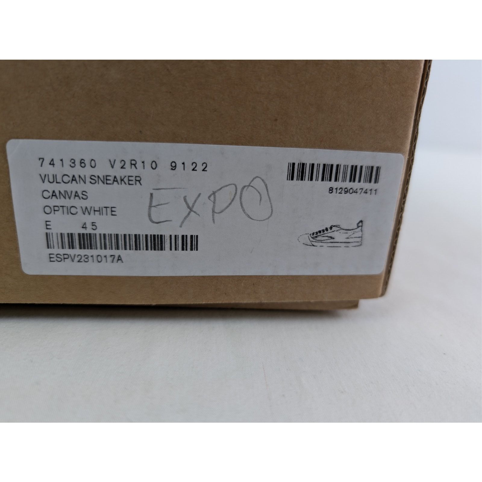 Bottega Veneta o1rshd1 Canvas Vulcan Low Top Sneakers in Optic White Size US 12 / EU 45 - 22 Thumbnail
