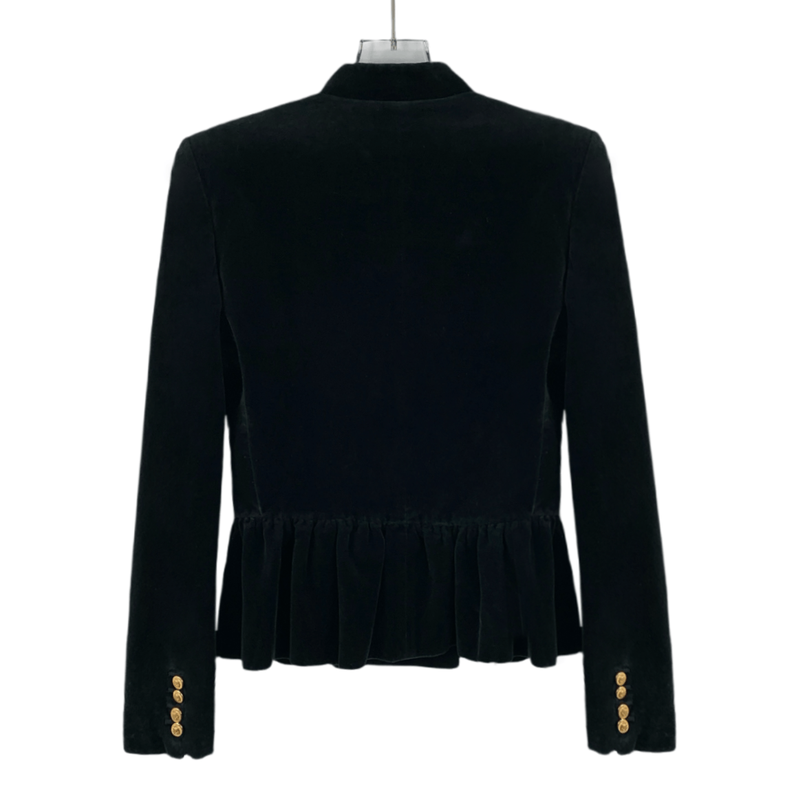 Celine Celine Black Velvet Cotton Long Sleeve Jacket (Size XS) Size XS / US 0-2 / IT 36-38 - 7 Thumbnail