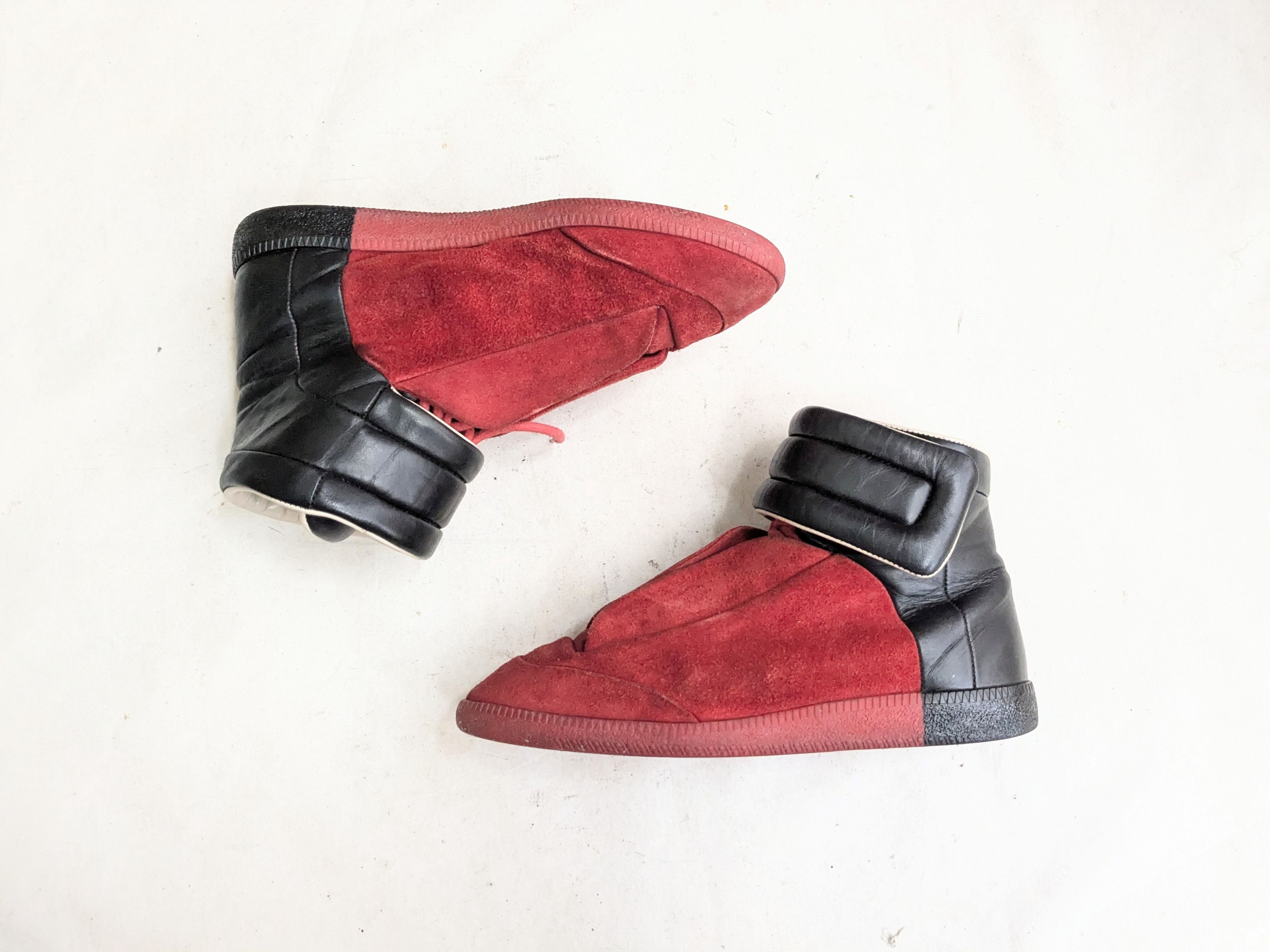Maison Margiela Maison Margiela Future Red Black 7 40 High Tops Suede Size US 7 / EU 40 - 1 Thumbnail