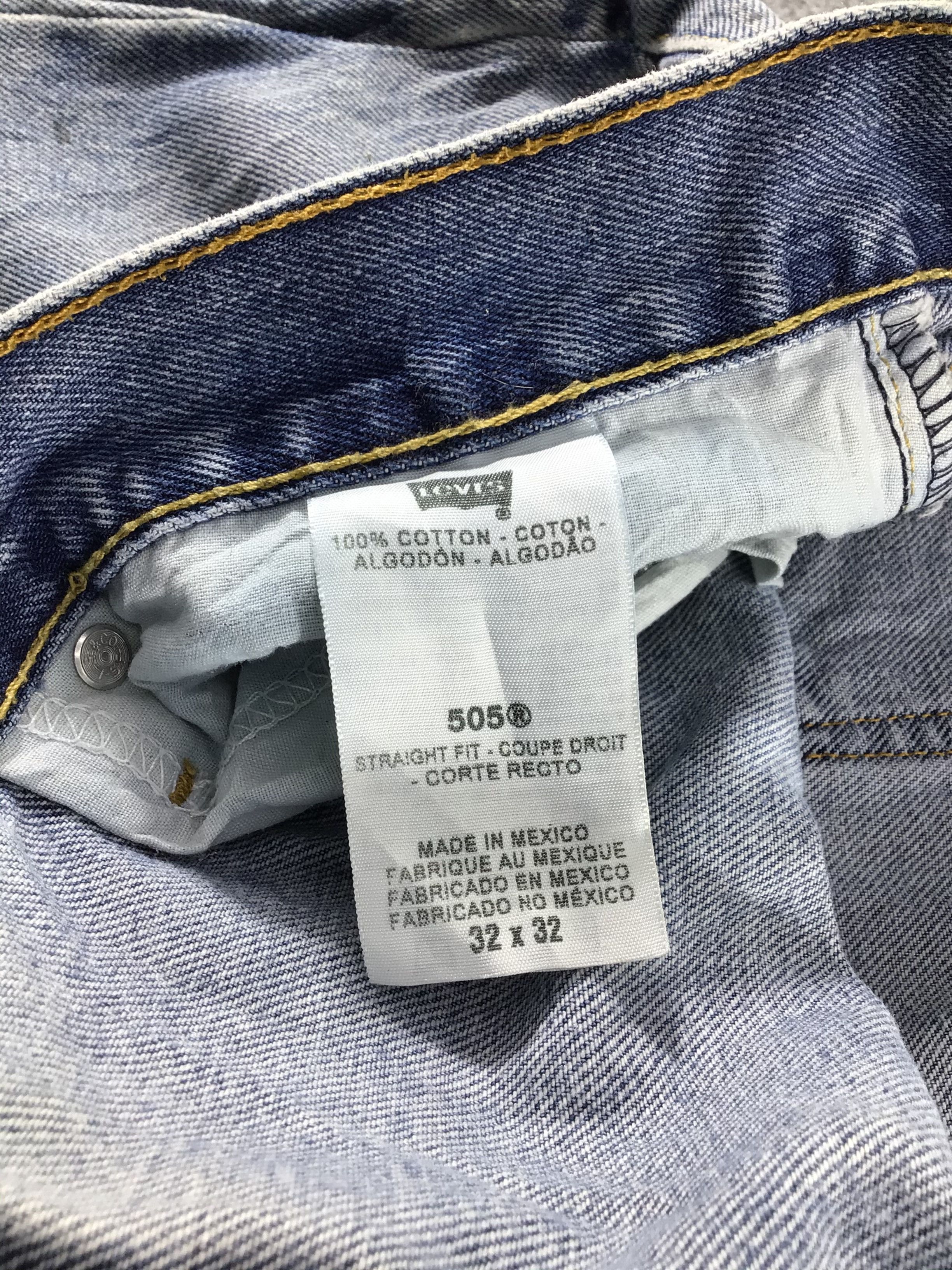 Levi's Vintage Levis 505 Jeans Dirty Blue Wash -J577 Size US 34 / EU 50 - 10 Thumbnail