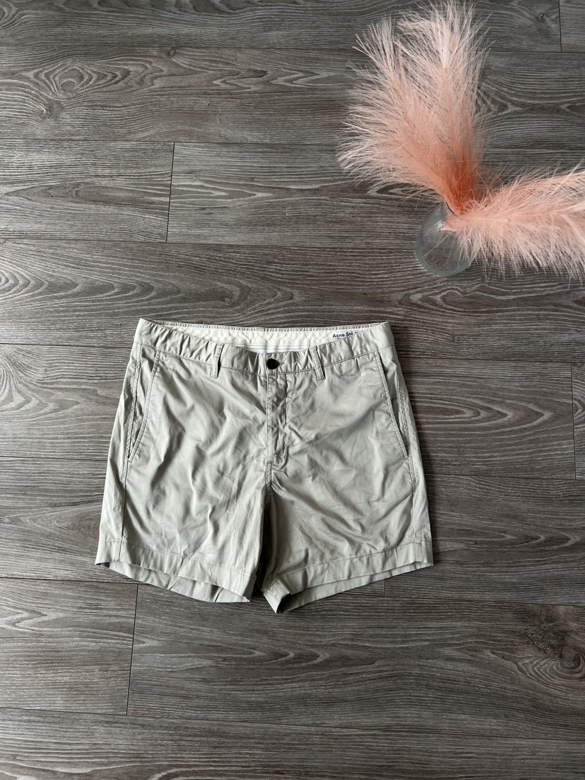 Acne Studios × Vintage ‼️Rare Acne Studios Seymour Satin PSS15 Cotton Shorts‼️ Size US 36 / EU 52 - 3 Thumbnail