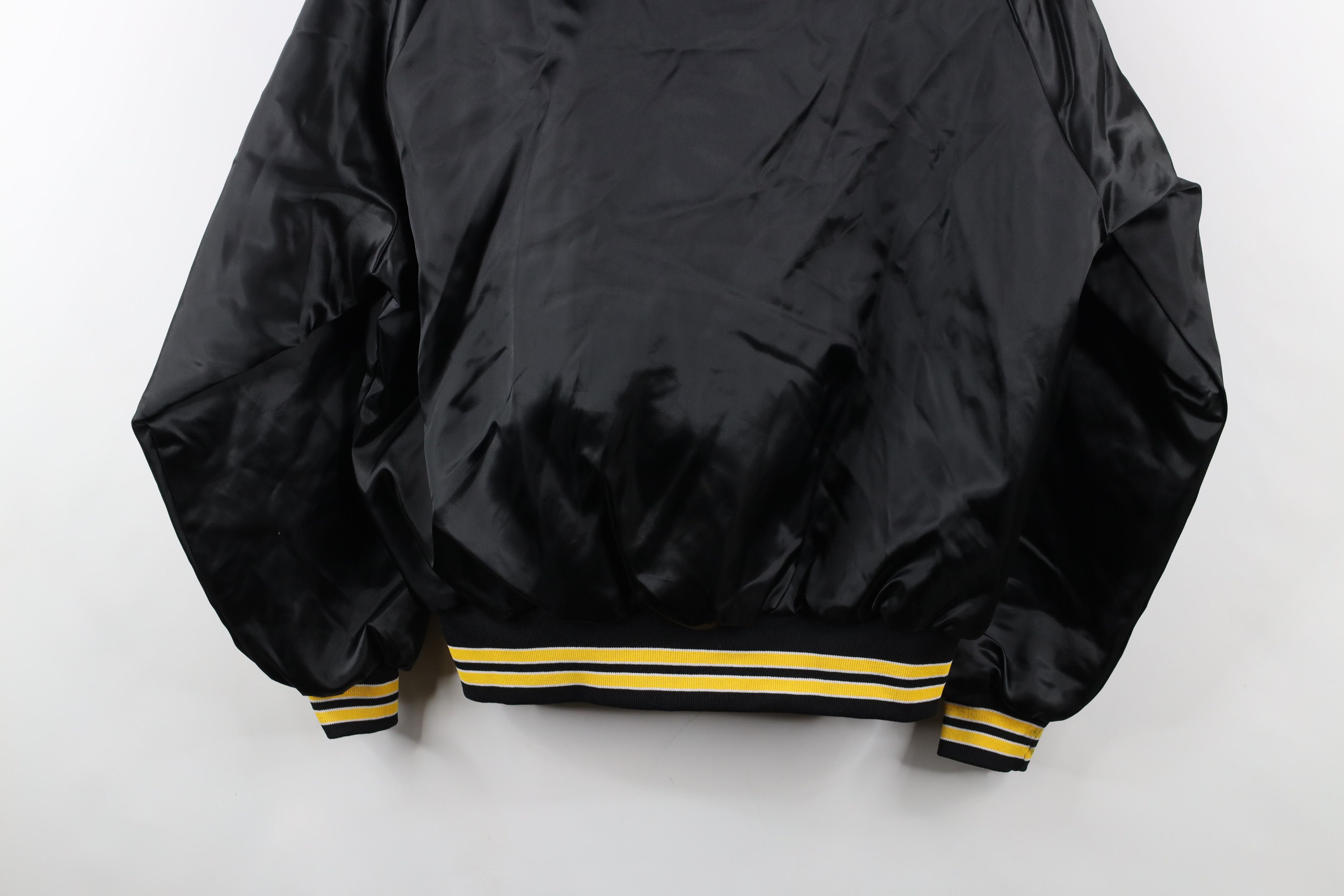 Vintage Vintage 80s 90s Stanley Tools Satin Bomber Jacket Black USA Size US L / EU 52-54 / 3 - 14 Thumbnail