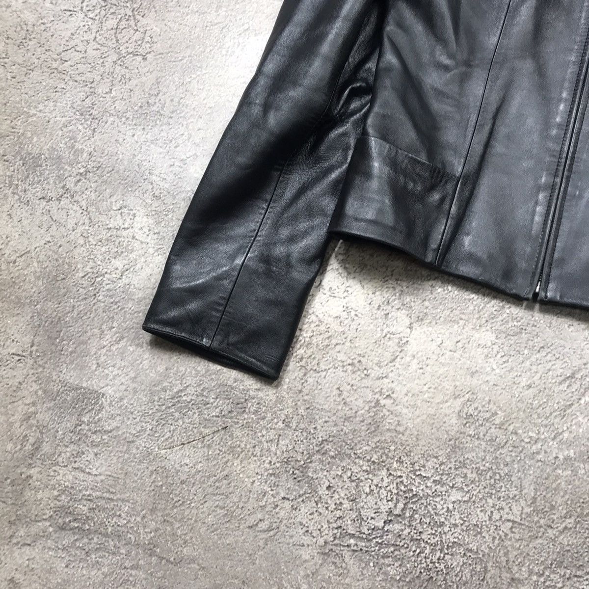 Genuine Leather Vintage Y2K Black Leather Jacket Streetwear Grunge Boxy S Size S / US 4 / IT 40 - 4 Thumbnail