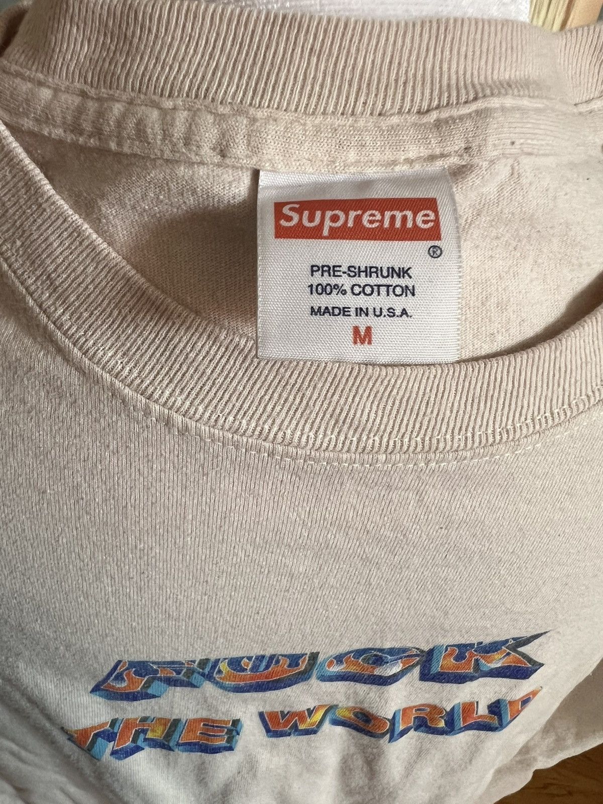 Supreme Supreme Fuck The World Long Sleeve Tee Size US M / EU 48-50 / 2 - 4 Thumbnail