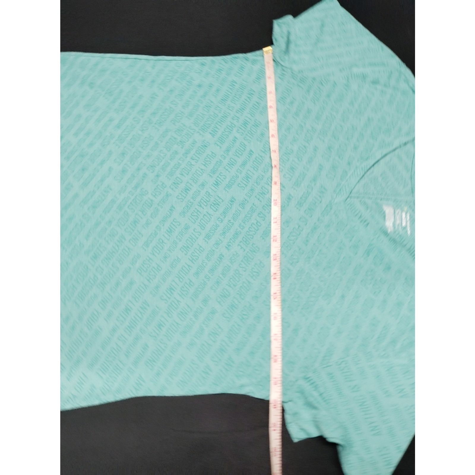 Tek Gear tek gear Mint Green V-Neck Short Sleeve Tee Size L / US 10 / IT 46 - 3 Thumbnail